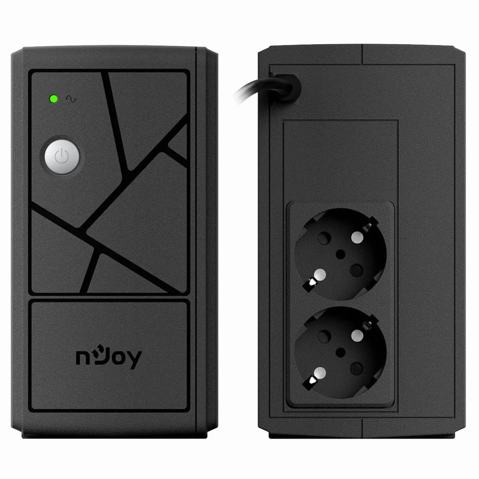 NJOY Keen 800 UPS 800VA 480W Line Interactive AVR 2 Uscite Schuko Garanzia 3 Anni