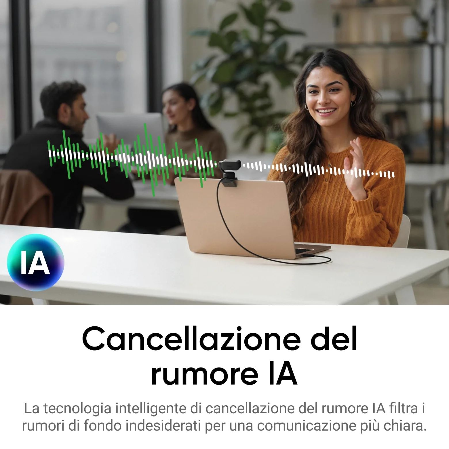 Insta360 Link2 Pack Treppiede 2.0 - PTZ 4K Webcam per PC/Mac, Sensore da 1/2", IA Tracking, HDR, Mic di cancellazione del rumore IA, Controllo gestuale per lo streaming, Videochiamate, Gaming