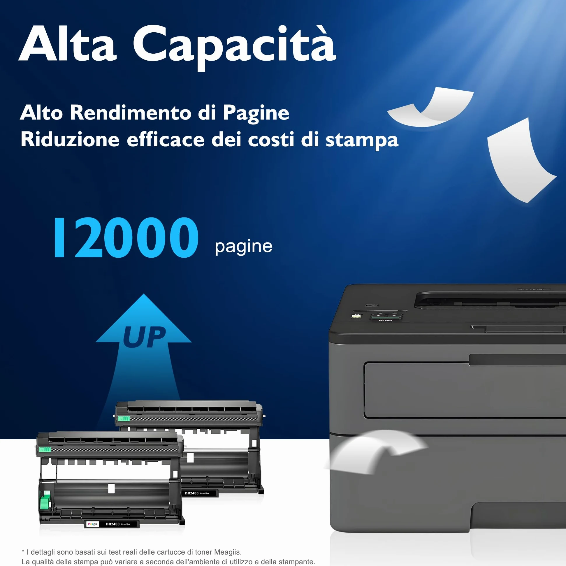 DR2400 Unità del tamburo Compatibile per Brother DR2400 DR-2400 tamburo per Brother DCP-L2530DW DCP-L2510D HL-L2350DW HL-L2310D HL-L2357DW MFC-L2710DW MFC-L2710DN MFC-L2730DW (2 Pacchetto)