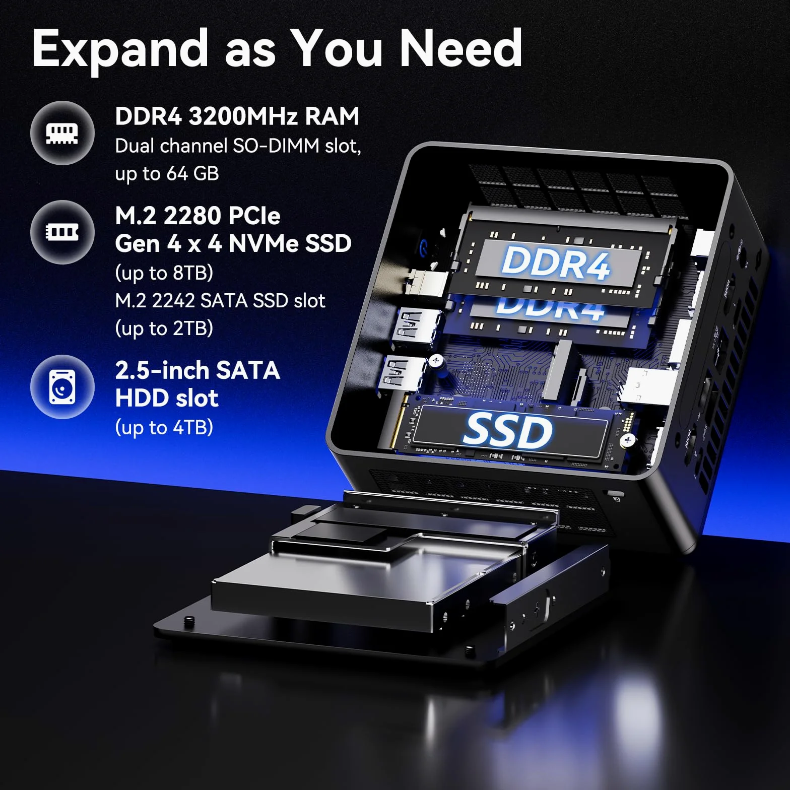 Intel NUC 13 Pro NUC13ANHi5 Arena Canyon Mini PC,i5-1340P, SENZA RAM, SENZA SSD, SENZA sistema operativo, mini computer per aziende, uffici domestici, supporto display quad 8K/4K/WiFi 6E/Thunderbolt 4