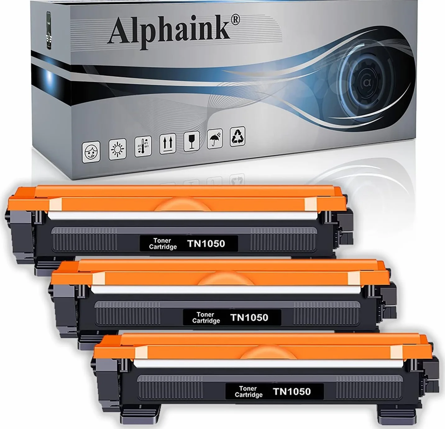 alphaink 3 Toner compatibili con Brother TN1050 TN-1050 TN-1000 per stampanti Brother DCP-1510 DCP-1512 DCP-1612W DCP-1610W DCP-1616NW HL-1210W HL-1110 HL-1112 HL-1212W HL-1201 MFC-1810 MFC-1910W