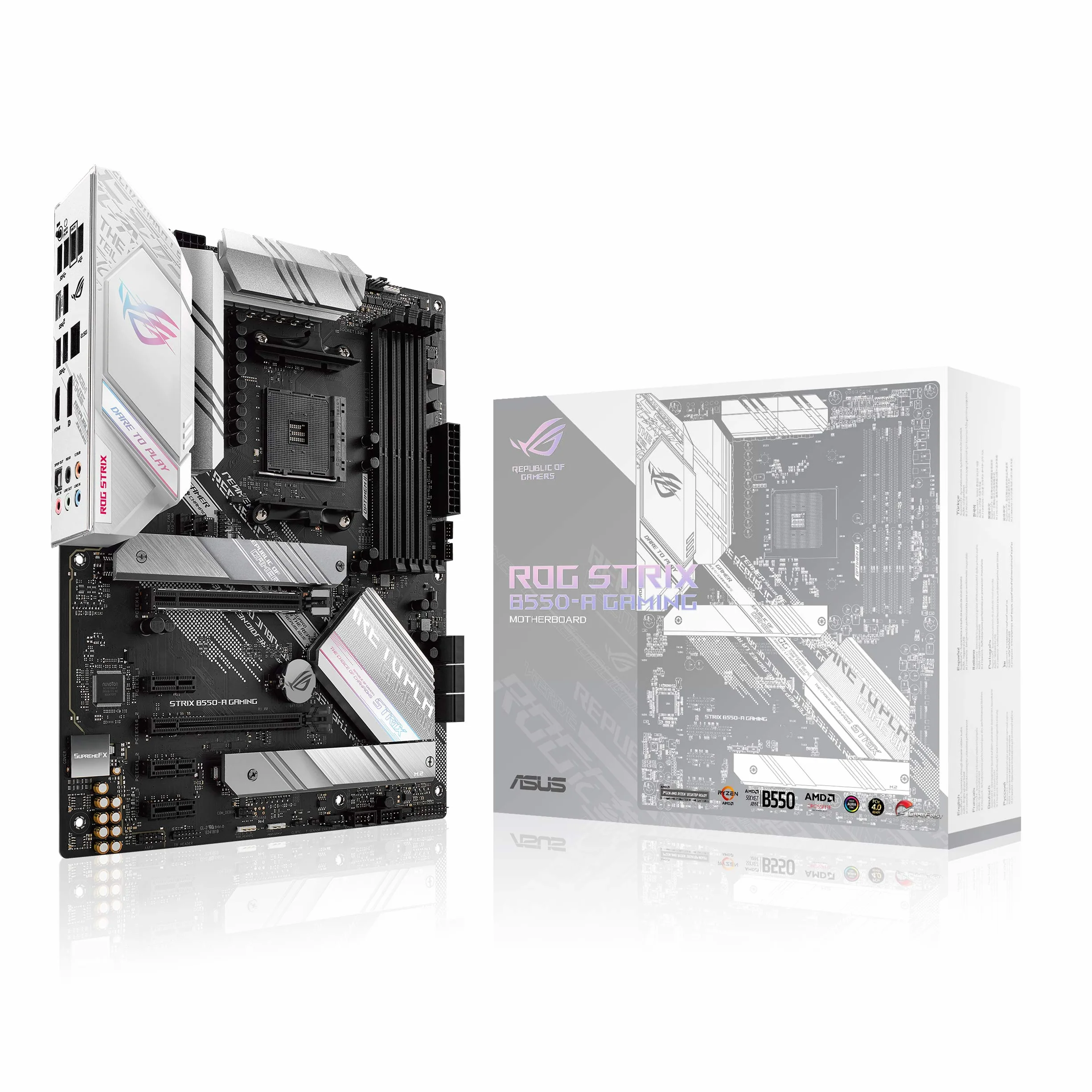 ASUS ROG STRIX B550-A GAMING Scheda Madre AMD B550 Ryzen AM4 ATX PCIe 4.0 2.5Gb Ethernet Dual M.2 SATA 6 Gbps USB 3.2 Gen 2