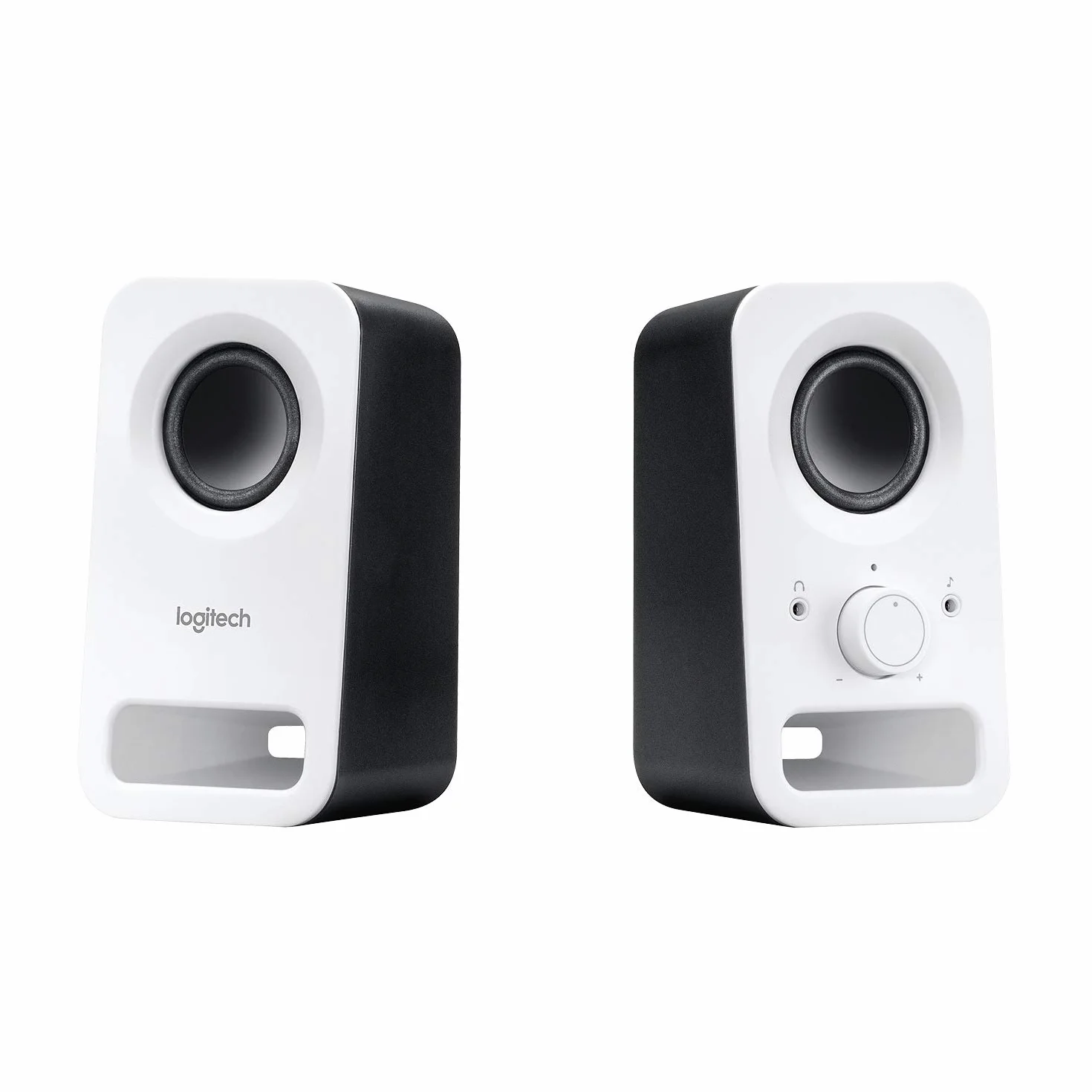 Logitech Z150 Altoparlanti Stereo Multimediali Compatti, Ingresso Audio Da 3.5 Mm, Controlli ‎Integrati Jack Per Cuffie, Presa Eu e It, Computer, Smartphone Tablet, Lettore Musicale, Bianco