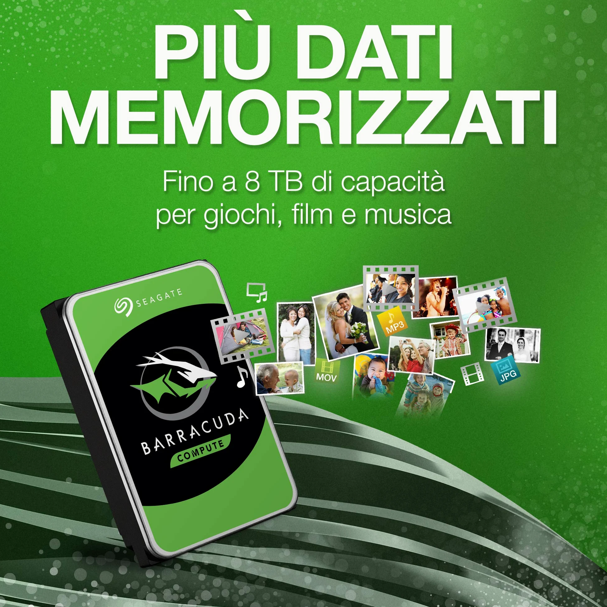 Seagate BarraCuda, 1 TB, Hard Disk Interno, SATA da 6 GBit/s, 3,5", 7.200 RPM, Cache da 64 MB per PC Desktop (ST1000DM010)