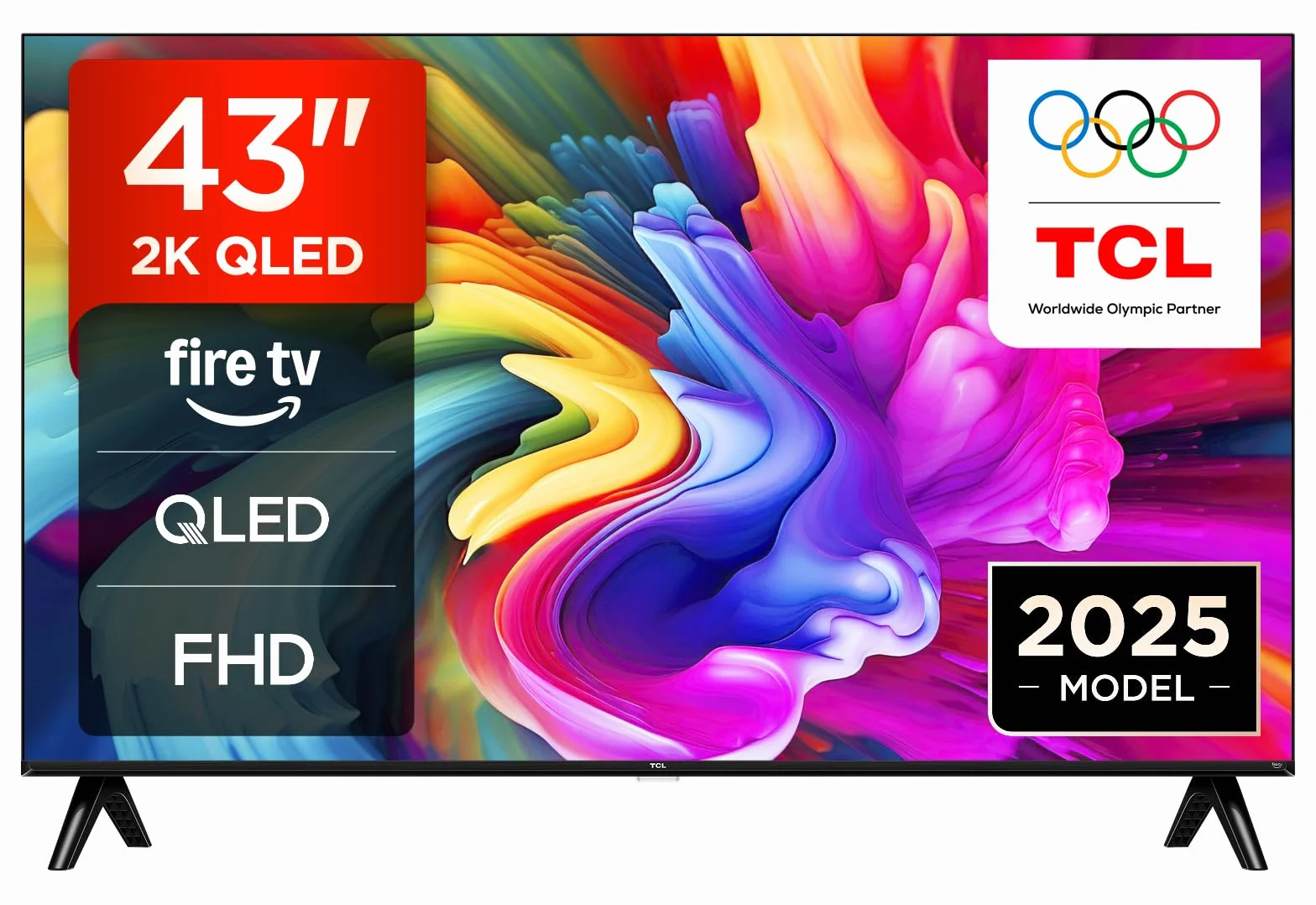 TCL 43SF560 43-calowy QLED Smart Full HD LED TV z Fire TV HDR Metaliczny Bezramkowy