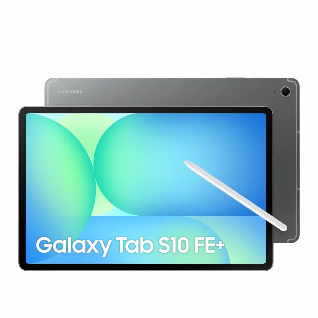 Samsung Galaxy Tab S10 FE+, 3 anni di garanzia, Android Tablet, Display 13.1"LCD, Wifi, RAM 8GB, 128GB, 10.090 mAh, S Pen, Android 15, IP68, Gray [Versione italiana]