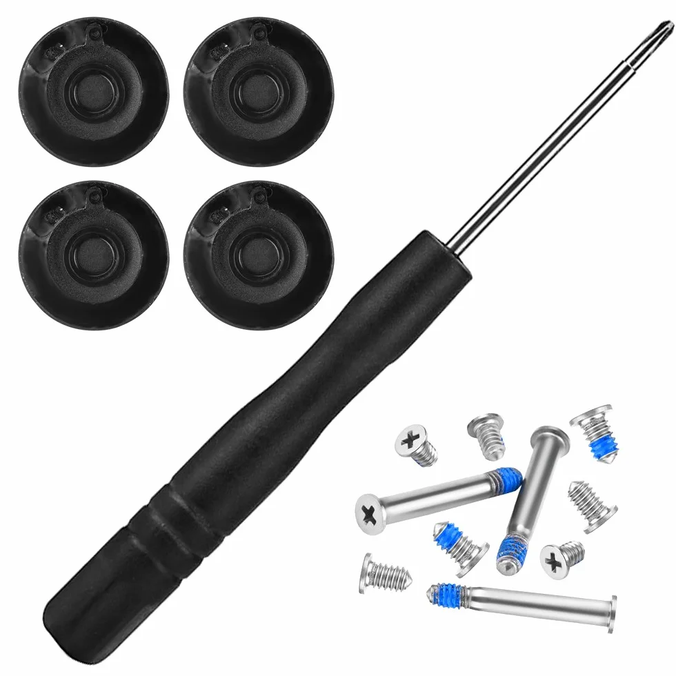 Set di 4 piedini in gomma con viti e cacciaviti, per Apple MacBook Pro A1278 A1286 A1297 13 15 17 (non per display Retina)