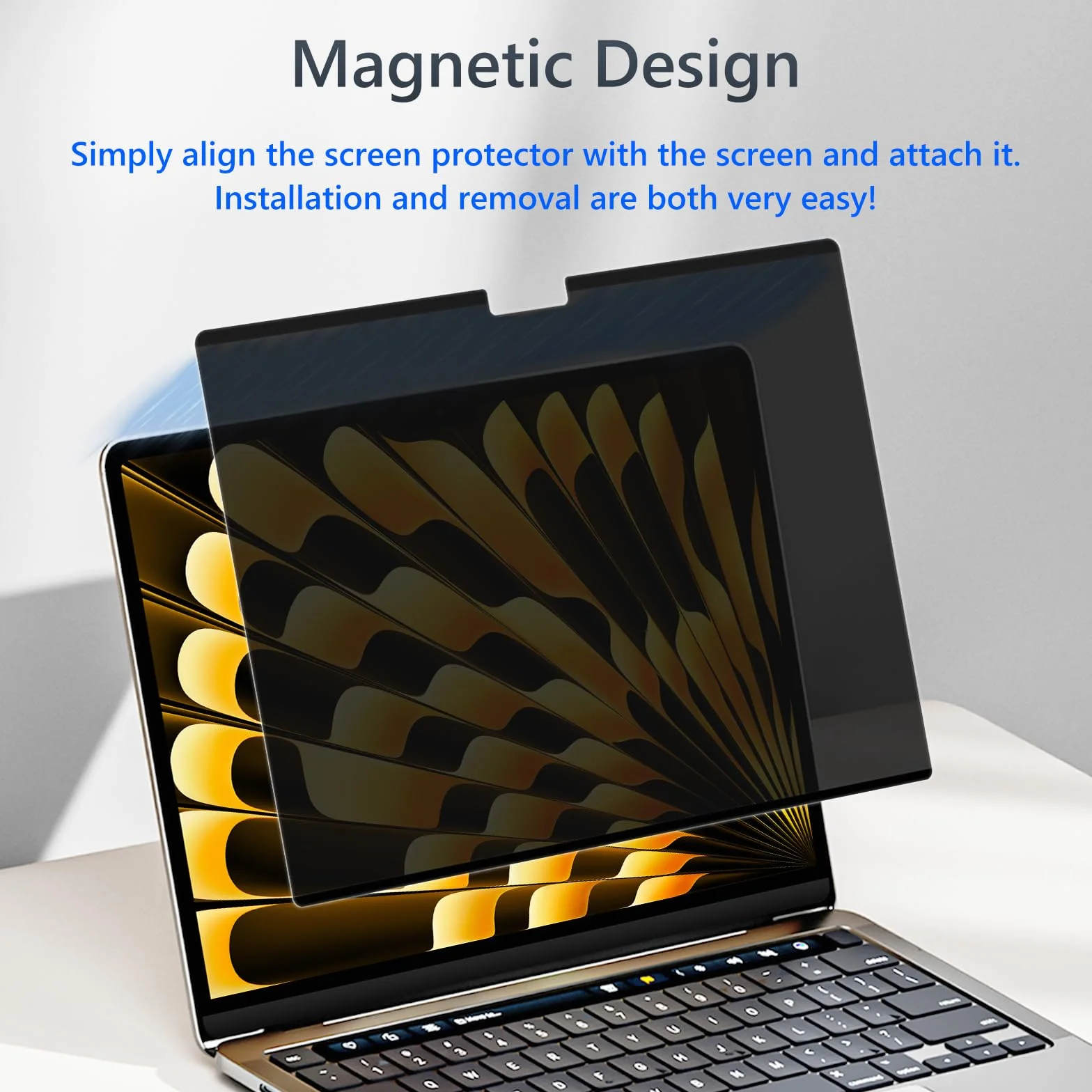 Filtro Schermo Privacy per MacBook Air 15 Pollici M5/M4/M3/M2 (2026/2025/2024/2023), Magnetico Pellicola Filtro Anti-Spia Rimovibile per MacBook Air 15" M5