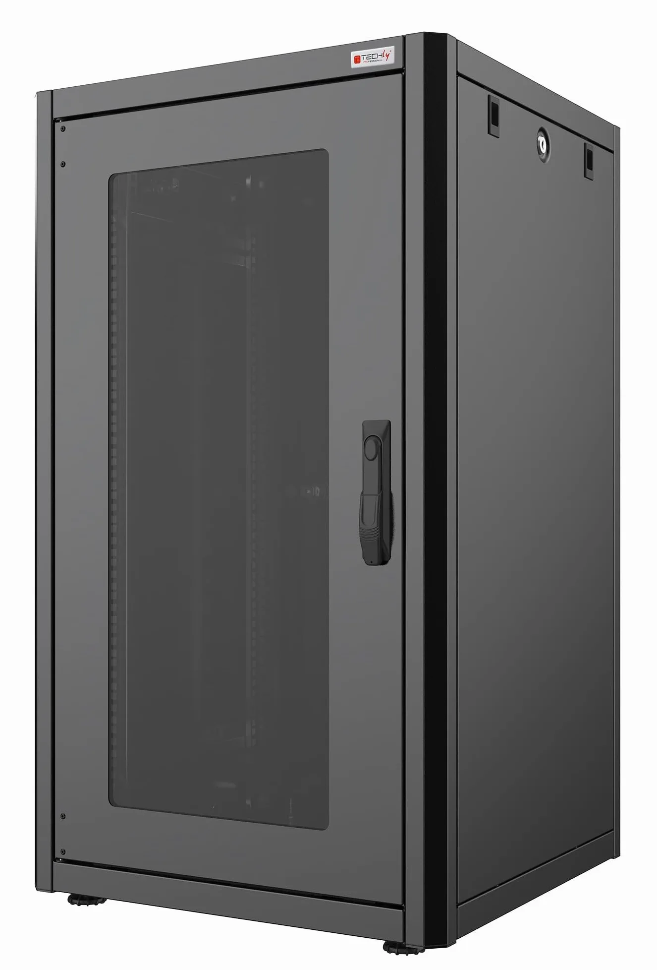Techly Professional 365078 Armadio Rack 19" 600x600 16 unità Nero Serie Easynet Nero