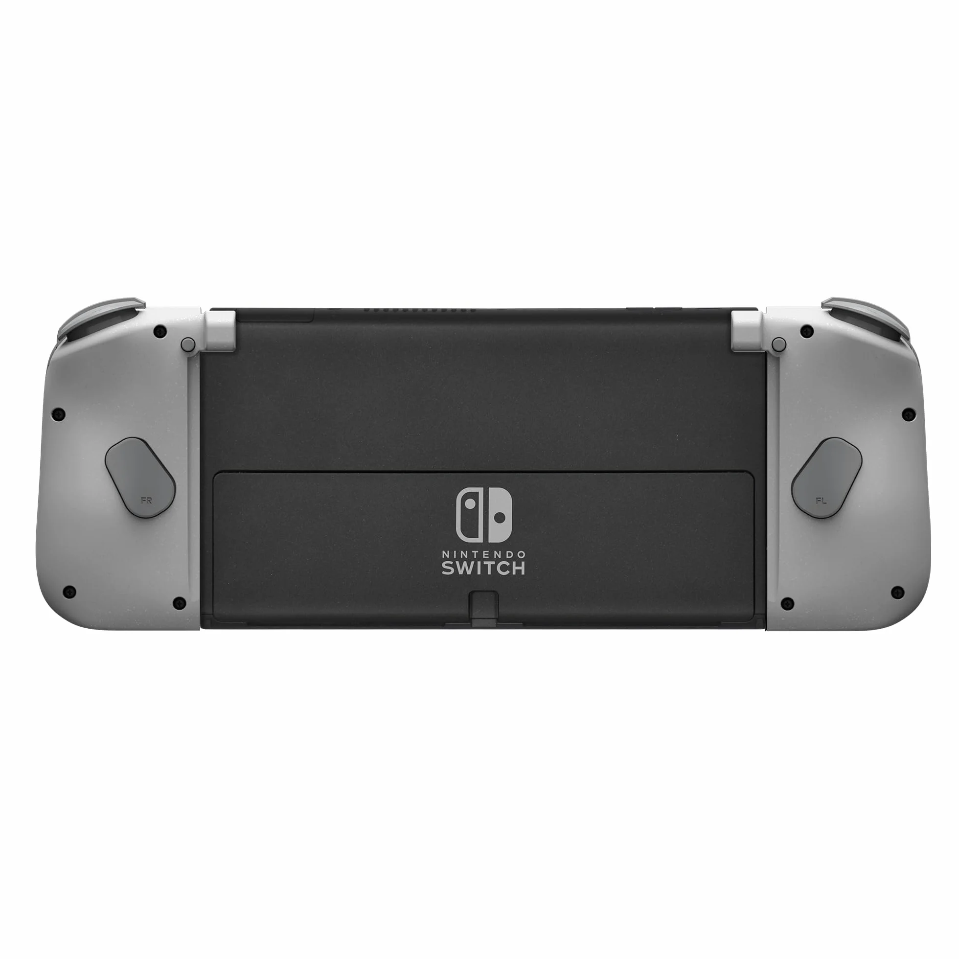 HORI Split Pad Compact Attachment Set (Cenere) Controller ergonomico per la modalita' portatile con adattatore cablato per Nintendo Switch/OLED - Licenza ufficiale Nintendo