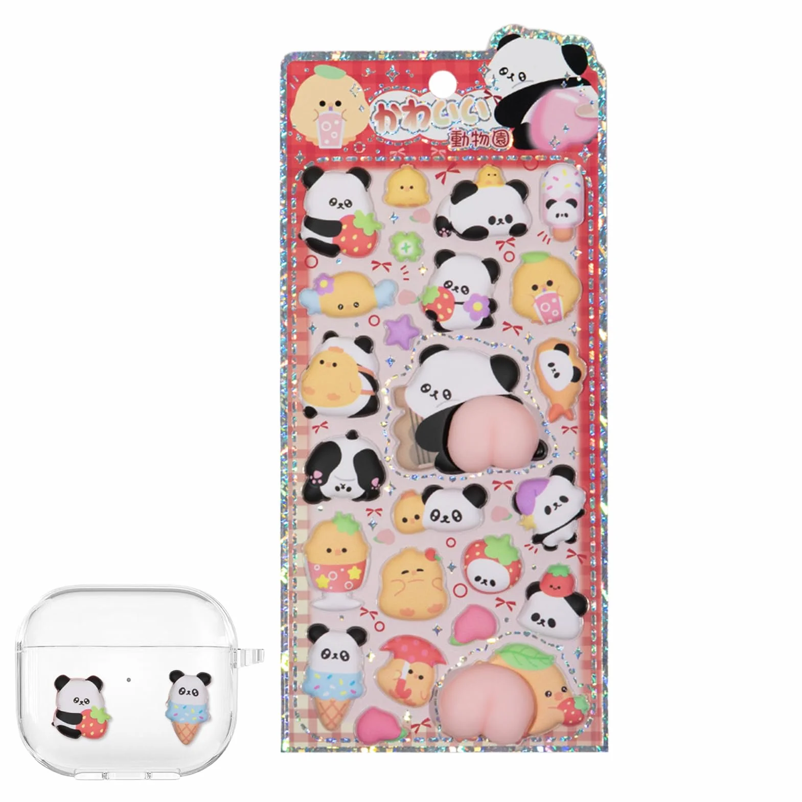 Adesivi 3D per Bambini Panda - Decalcomanie Animali per Quaderni, Custodia Telefono, Scrapbooking