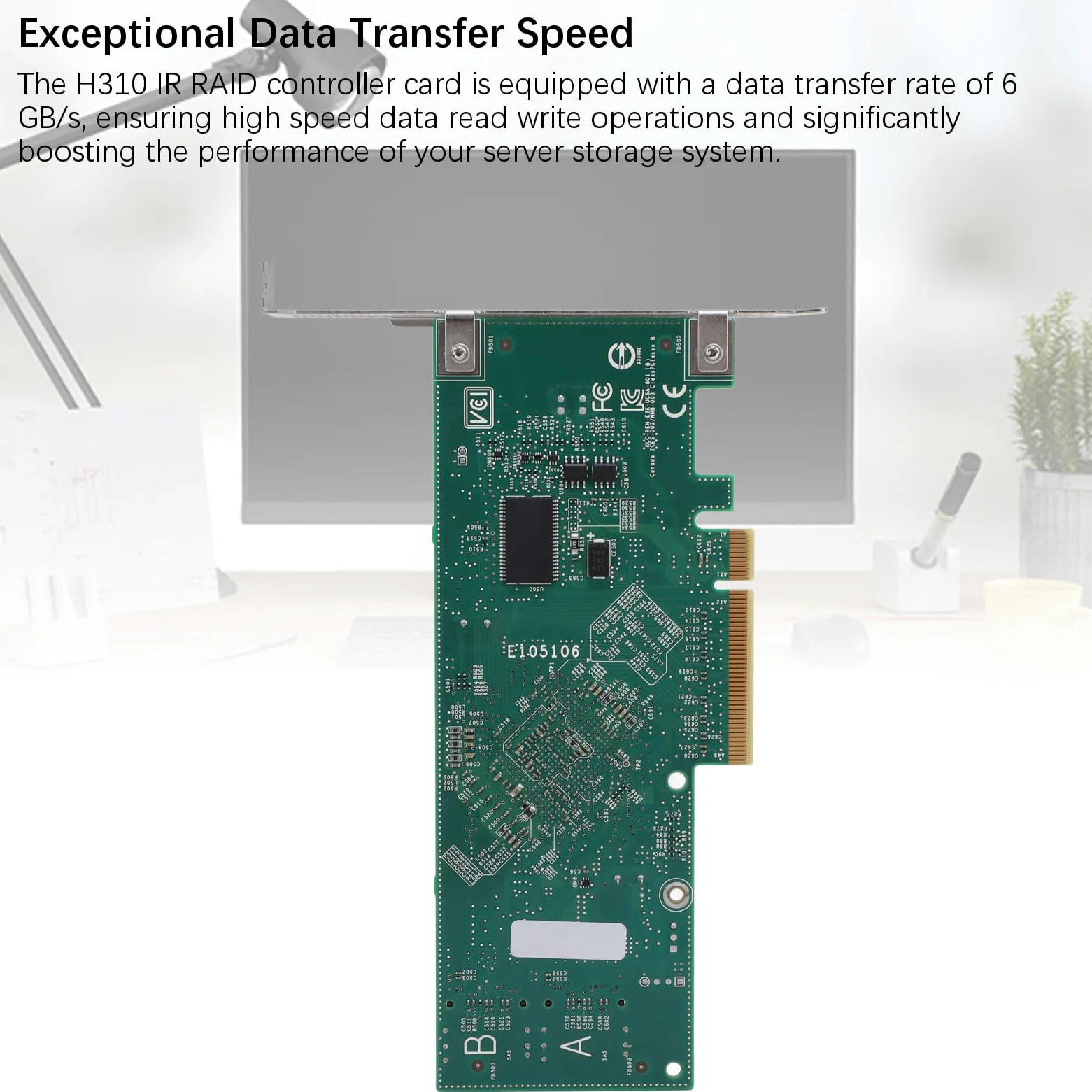 Scheda Controller RAID IR H310, Scheda Array SAS PCI Express X8 da 6 GB/s per system Server