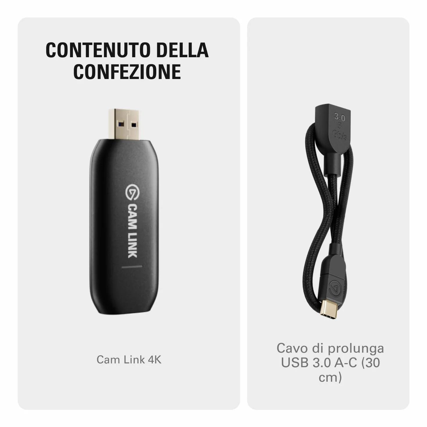 Elgato Cam Link 4K, trasmetti live, registra via DSLR, camcorder, action cam, 1080p60, 4K/30FPS, HDMI, USB 3.0, videoconferenze, home office, Zoom, Teams