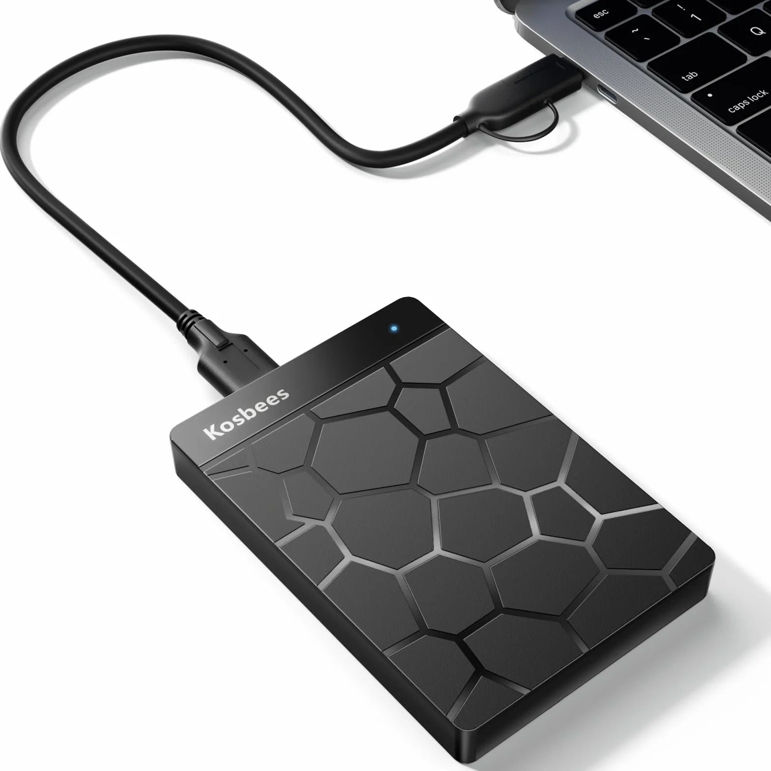 Hard disk esterno da 500 GB, hard disk portatile per Windows, ultra sottile, compatibile con PC, Mac, laptop, PS4, Xbox one, Xbox 360; pronto all'uso
