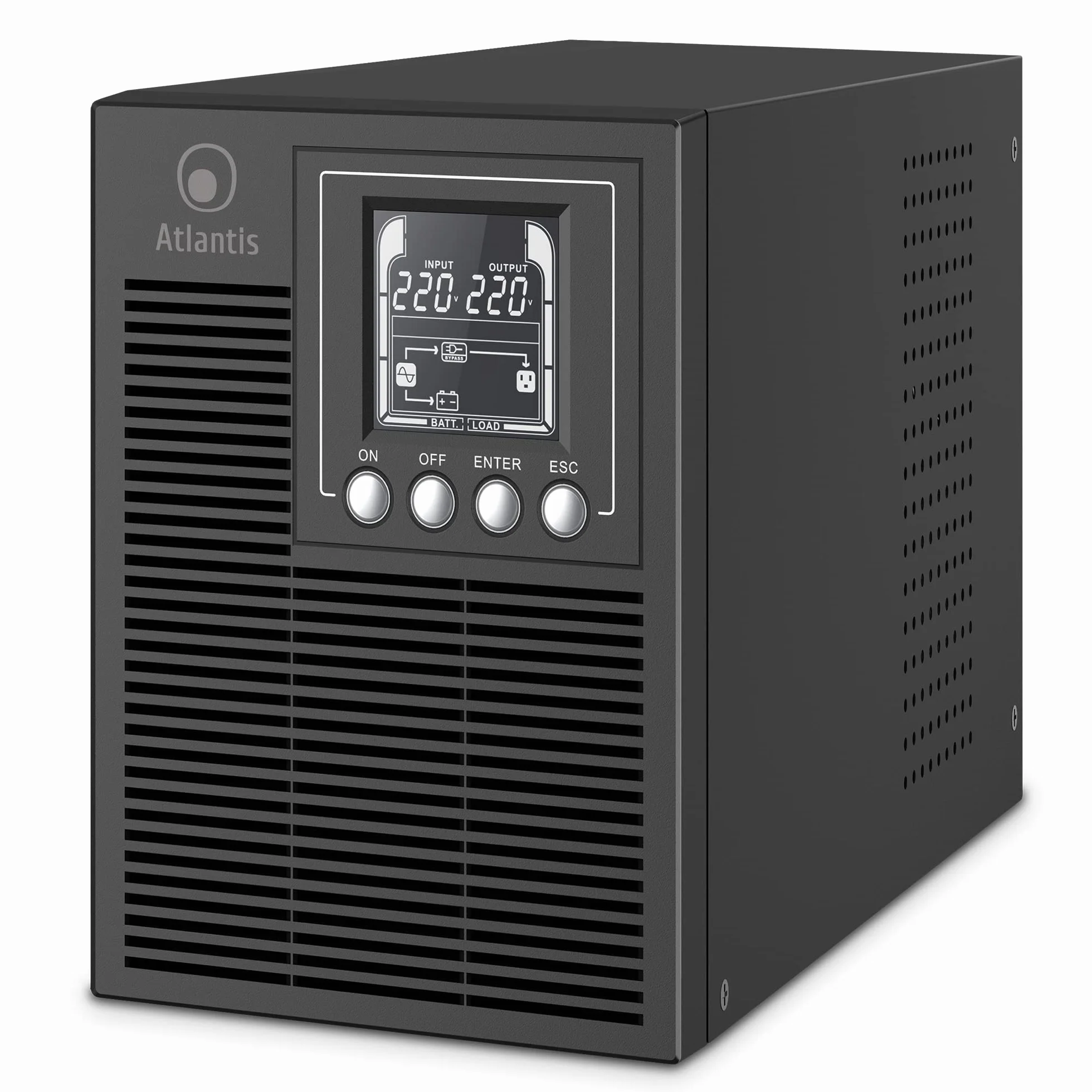 Atlantis A03-OP1002 UPS OnLine Gruppo di Continuità 1000VA 900W Tower Doppia Conversione Onda Sinusoidale Pura