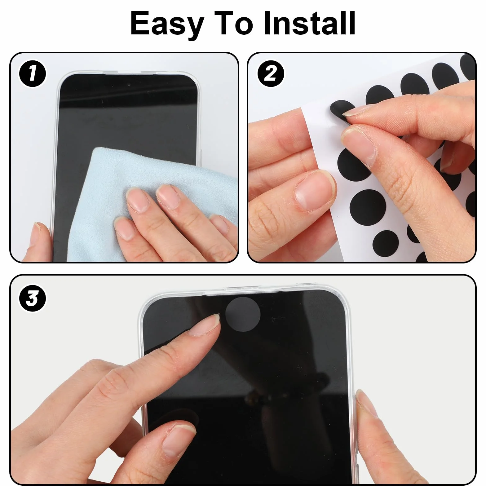 114 adesivi bloccanti per fotocamera, 0,6 cm/0,9 cm/0,9 cm/0,3 cm/1,3 cm, copertura per webcam, telefono, fotocamera, blocco per proteggere la tua privacy e sicurezza