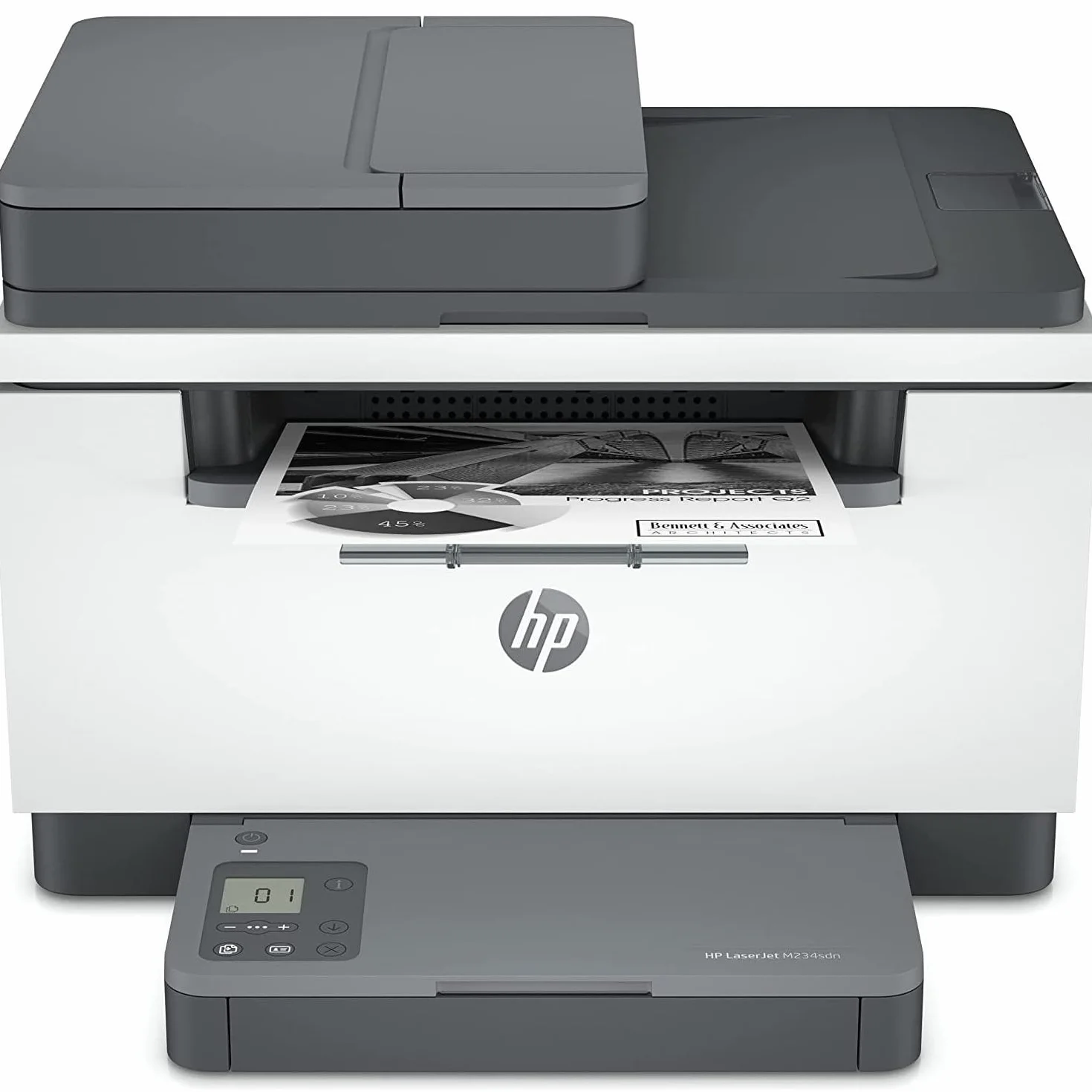 HP LaserJet MFP M234sdn Stampante Multifunzione A4 Stampa Fronte Retro Automatica Bianco e Nero 29 ppm USB Gigabit Ethernet Schermo LCD Grigia