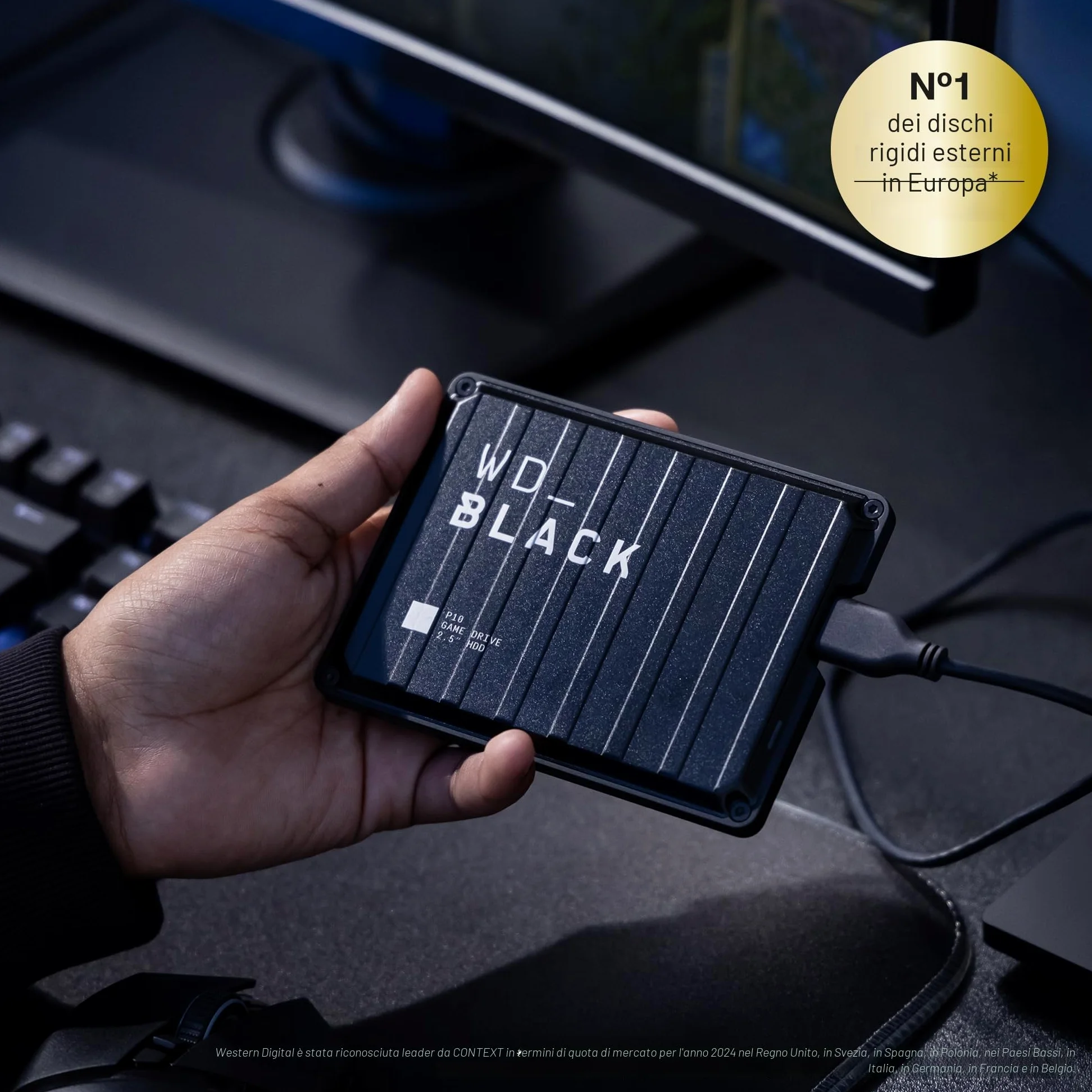 WD_BLACK P10 6TB Game Drive HDD portatile USB 3.2 Gen 1 Tipo A compatibile con Playstation, Xbox, PC e Mac