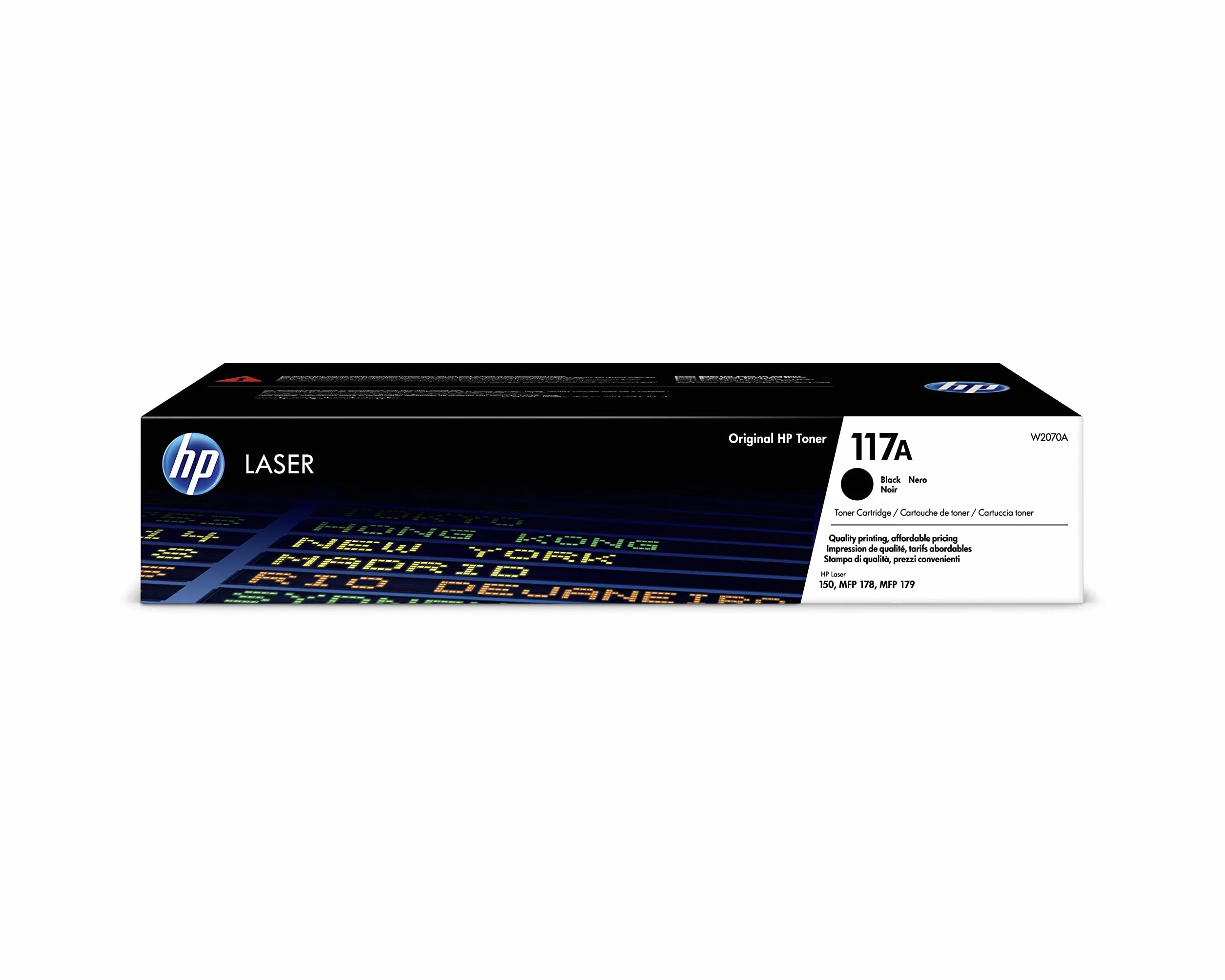 HP 117A W2070A, Cartuccia Toner Originale da 1000 Pagine, Compatibile con le Stampanti Laser 150, MFP178, MFP179, Nero
