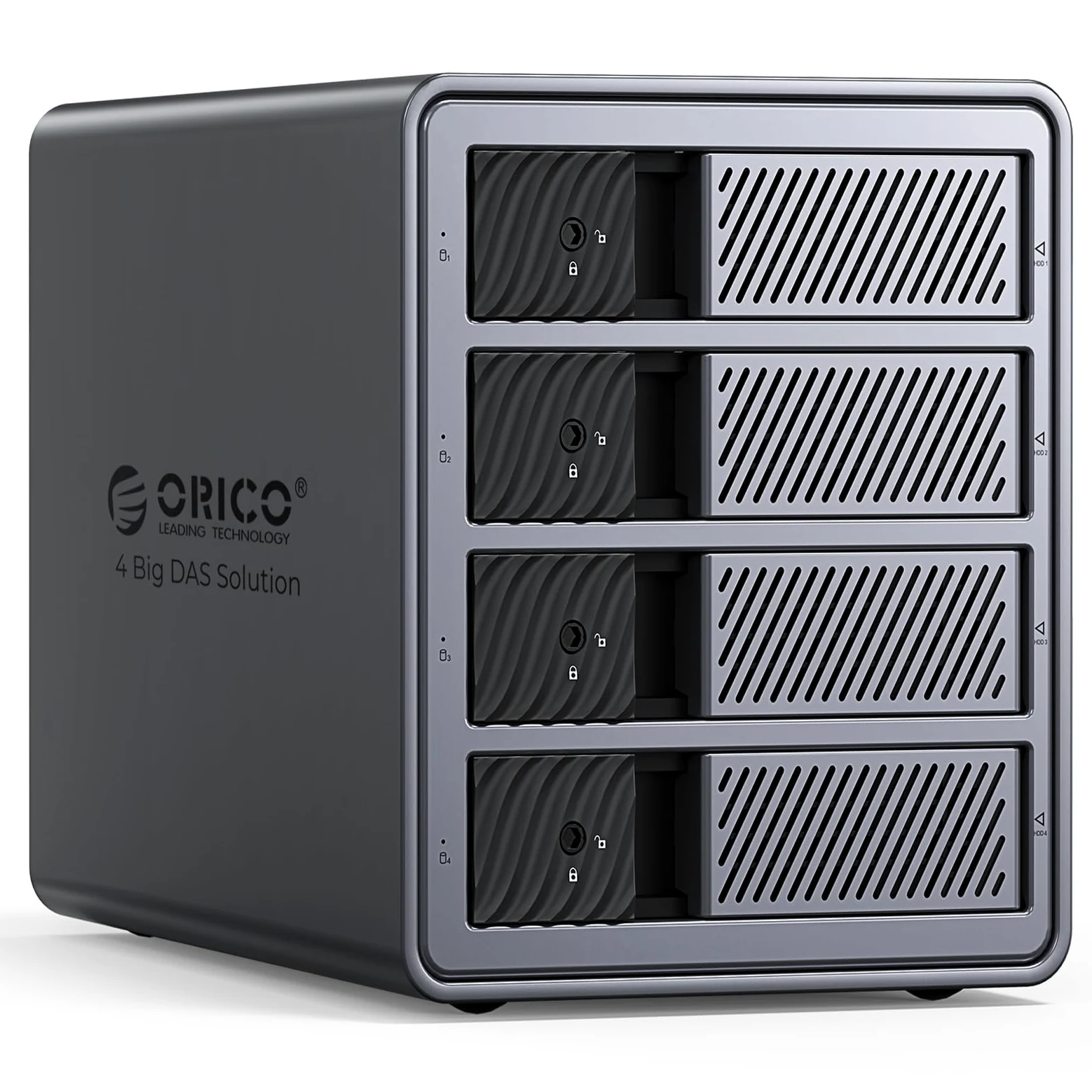 ORICO Docking Station per Disco Rigido Alluminio da 3,5 Pollici SATA a USB 3.0, 4 Slot per SSD/HDD, con Alimentatore e Ventola, Compatibile con MacOS e Windows (9848U3)