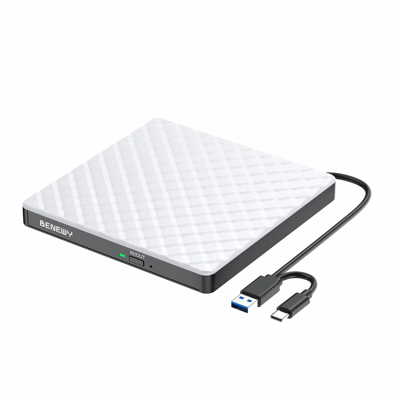 BENEWY Lettore CD/DVD USB 3.0 Type C Esterno per Laptop Windows 11 MacOS
