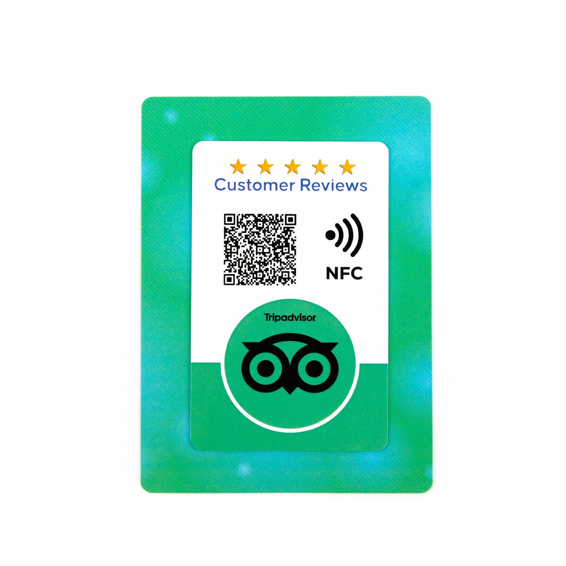 Recensioni & Social Media Follow Card - NFC & QR Contactless - Smart Tap Digital Card per Google, Tripadvisor e Social Media (Instagram, TikTok, Facebook) (Recensione di Tripadviser)