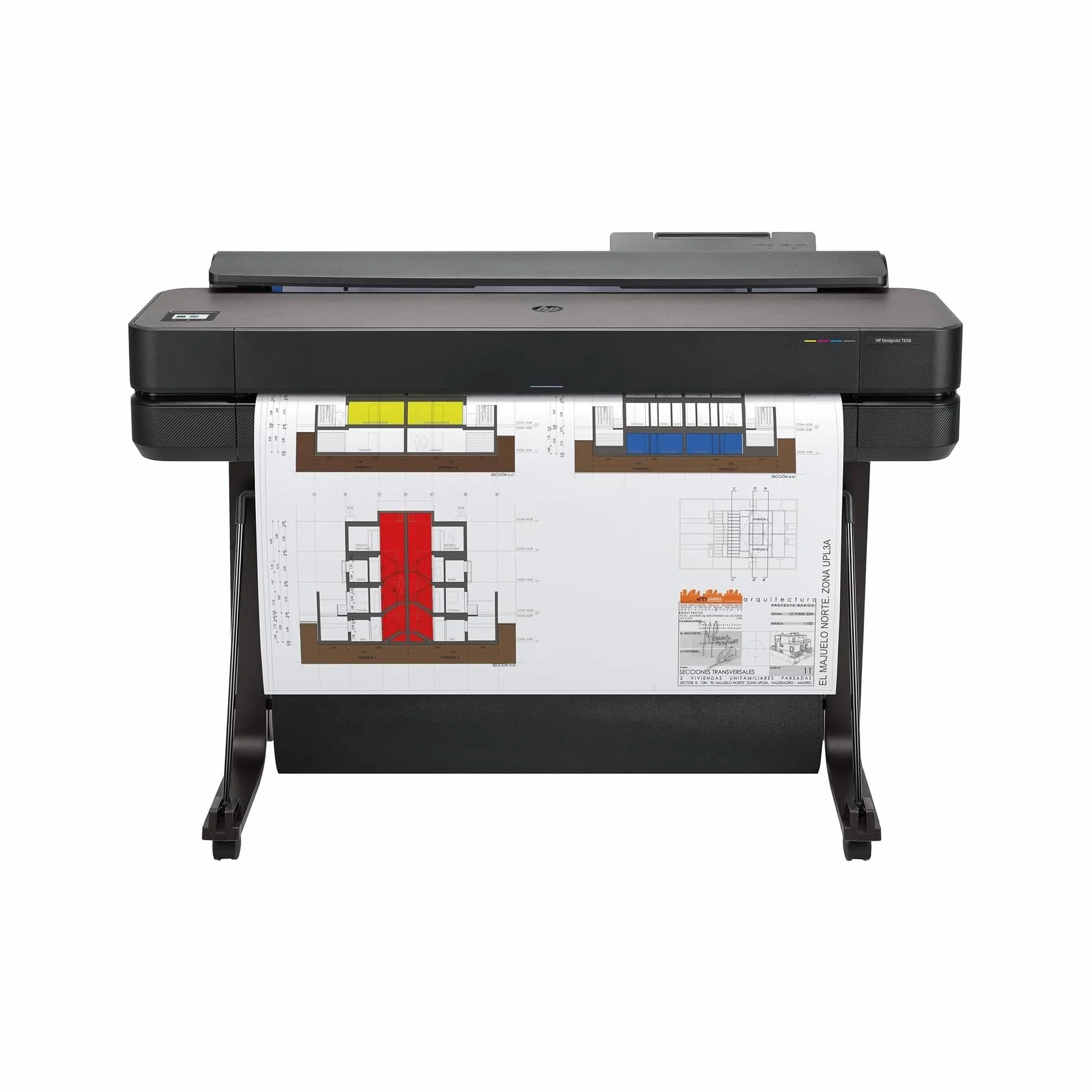 HP DesignJet T650 Stampante Grandi Formati 91 cm A4-A0 82 Pagine A1/h Gigabit Ethernet USB Wi-Fi Nero