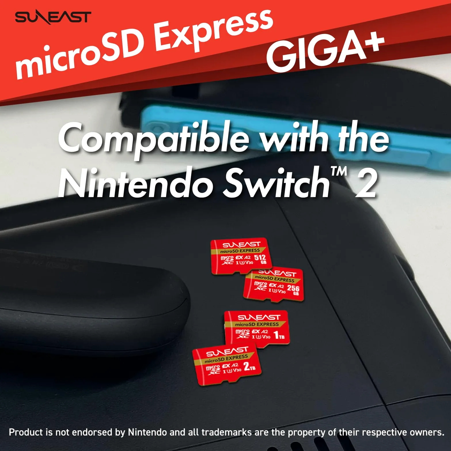 SUNEAST Scheda di memoria microSD Express da 1 TB, velocità di lettura fino a 900 MB/s e di scrittura fino a 620 MB/s, U3 V30 UHS-I A1, compatibile con Nintendo Switch 2 e Steam Deck