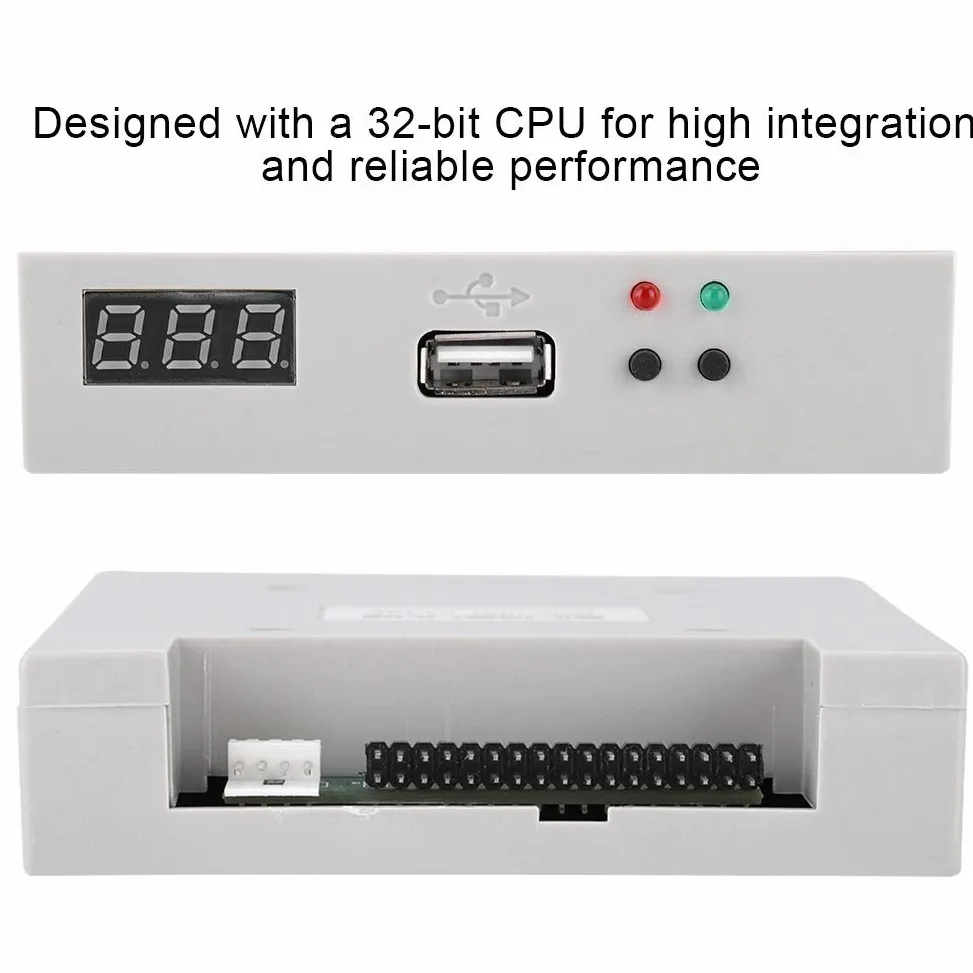 Lazmin112 Emulatore di unità Disco Floppy SSD Portatile da 3,5 ", Floppy Disk 1,44 MB Lettore Disco Floppy USB FDD-UDD unità Disco Floppy per Controller industriali