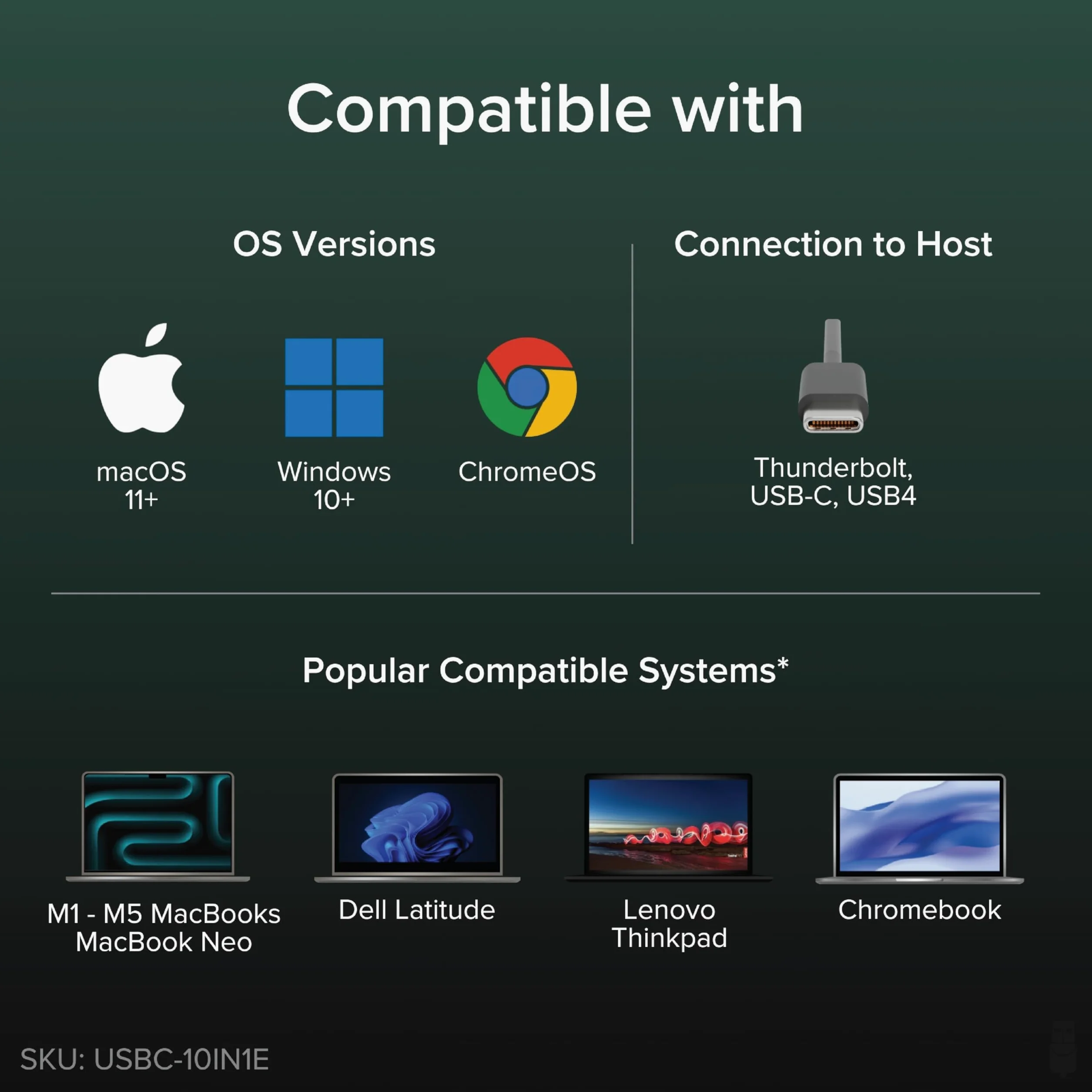 Plugable Hub USB C: adattatore multiporta 10-in-1 (8K/4K 144Hz HDMI 2.1, 2.5G Ethernet, ricarica 140W, dati 10Gbps) distribuzione IT senza driver per MacBook Pro/Air Windows Thunderbolt Chromebook
