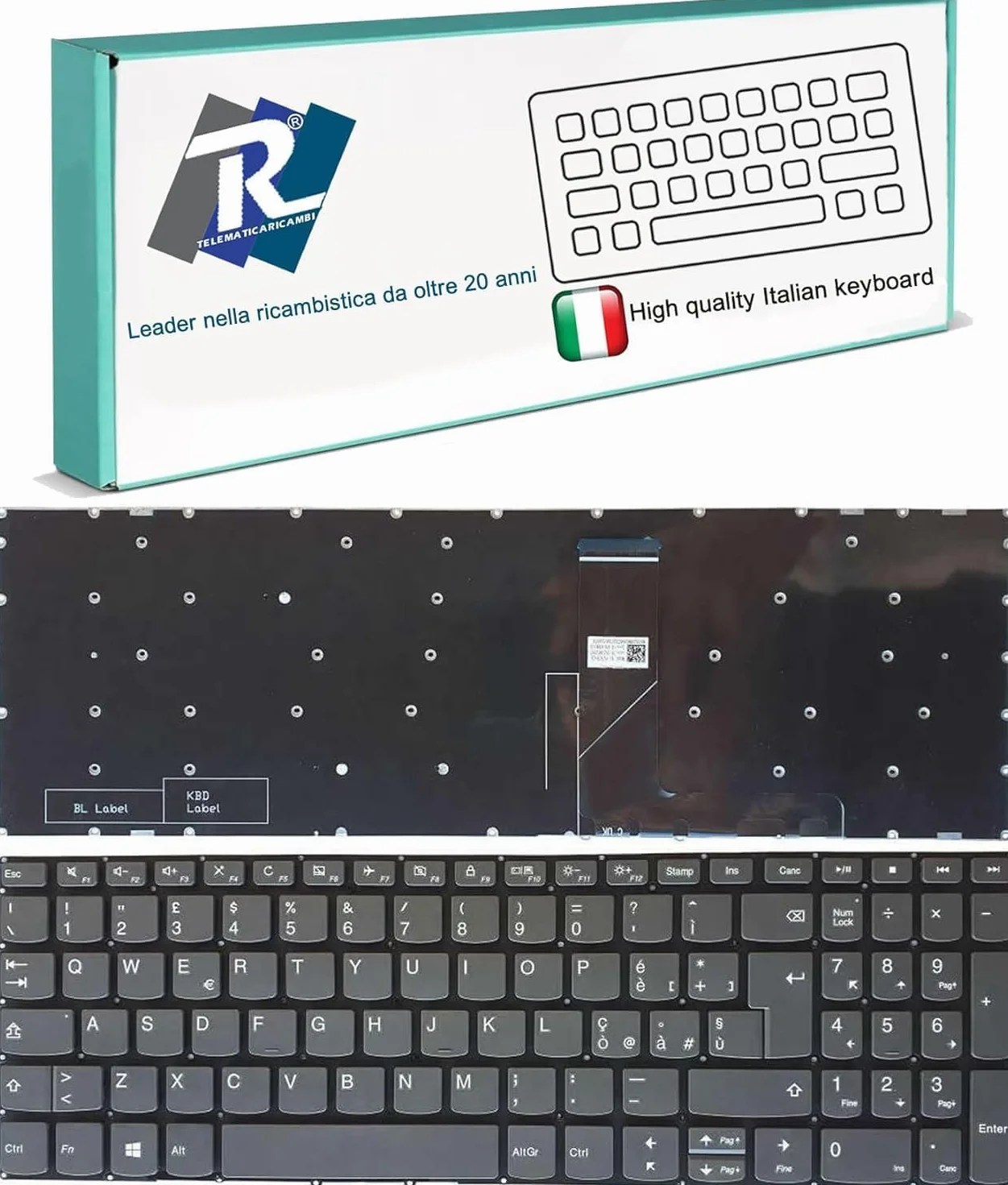 TASTIERA compatibile per Lenovo Ideapad 3-15IIL05 3-15IJL05 3-15IML05 3-15ITL05 330S-15