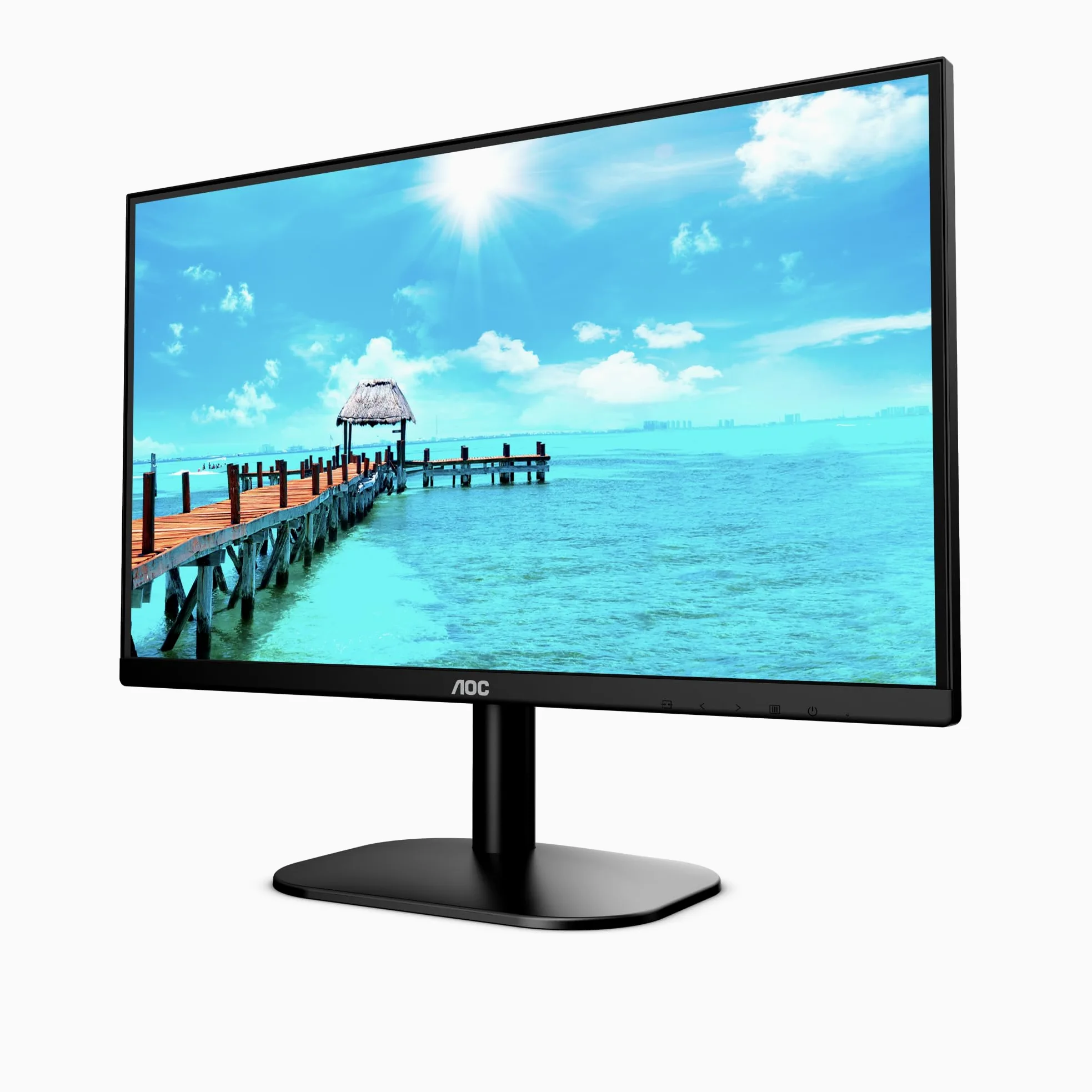 AOC Monitor Italia 24B2XH LED da 23.8" IPS, FHD, 1920 x 1080, 75 Kz, VGA, HDMI, Nero, 24 inch FHD IPS 75Hz, HDMI - VGA, No Speakers