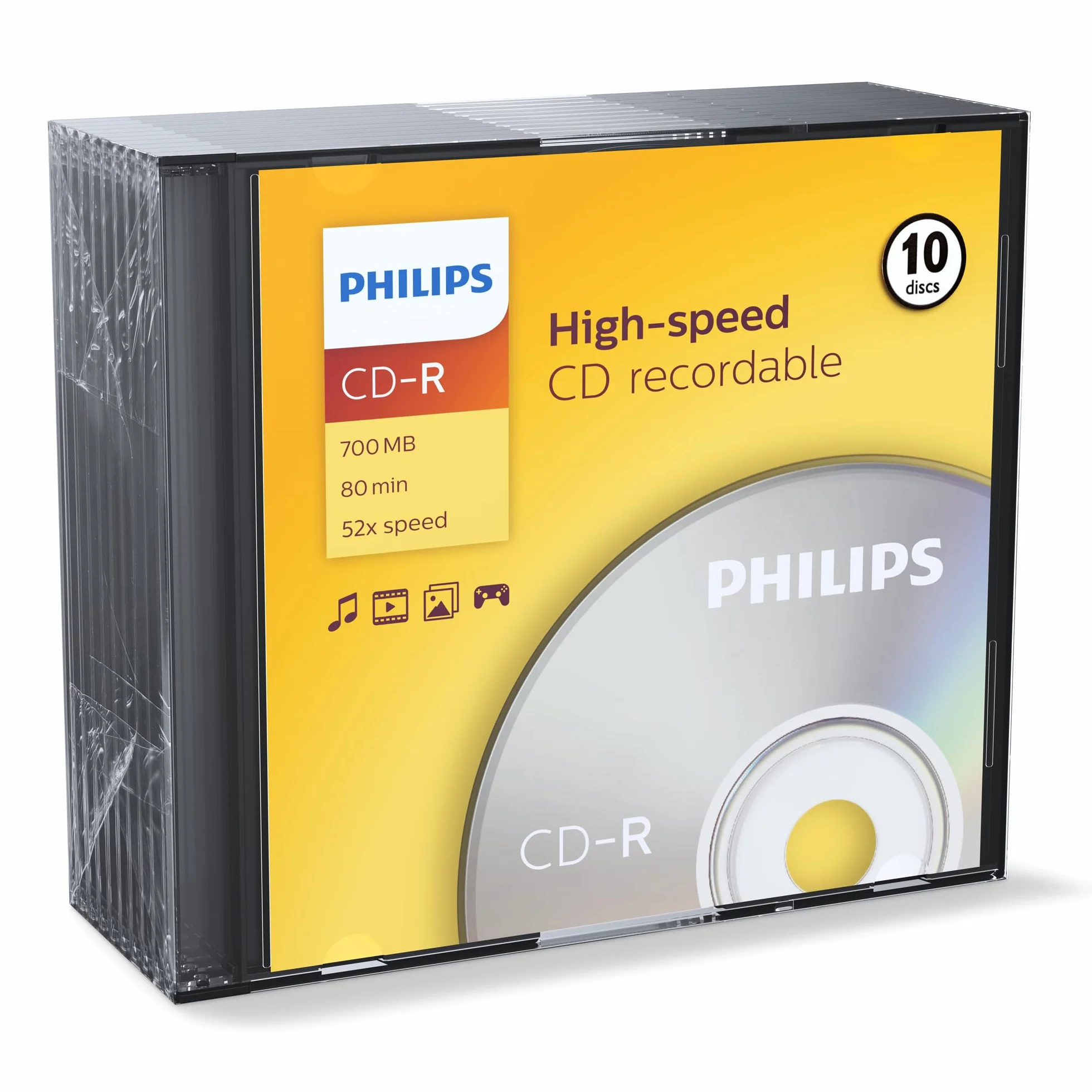 Philips Cd-R 80 Min 52X Slim Box Conf. 10