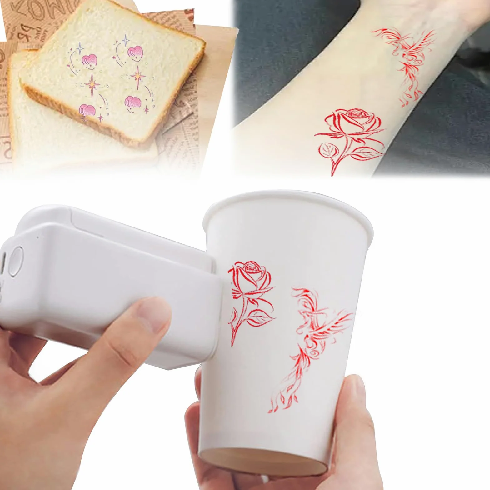 Stampante portatile, WiFi portatile e controllo APP per stampa personalizzata su tessuto, legno, cartone, pietra con porta USB e funzione autonoma