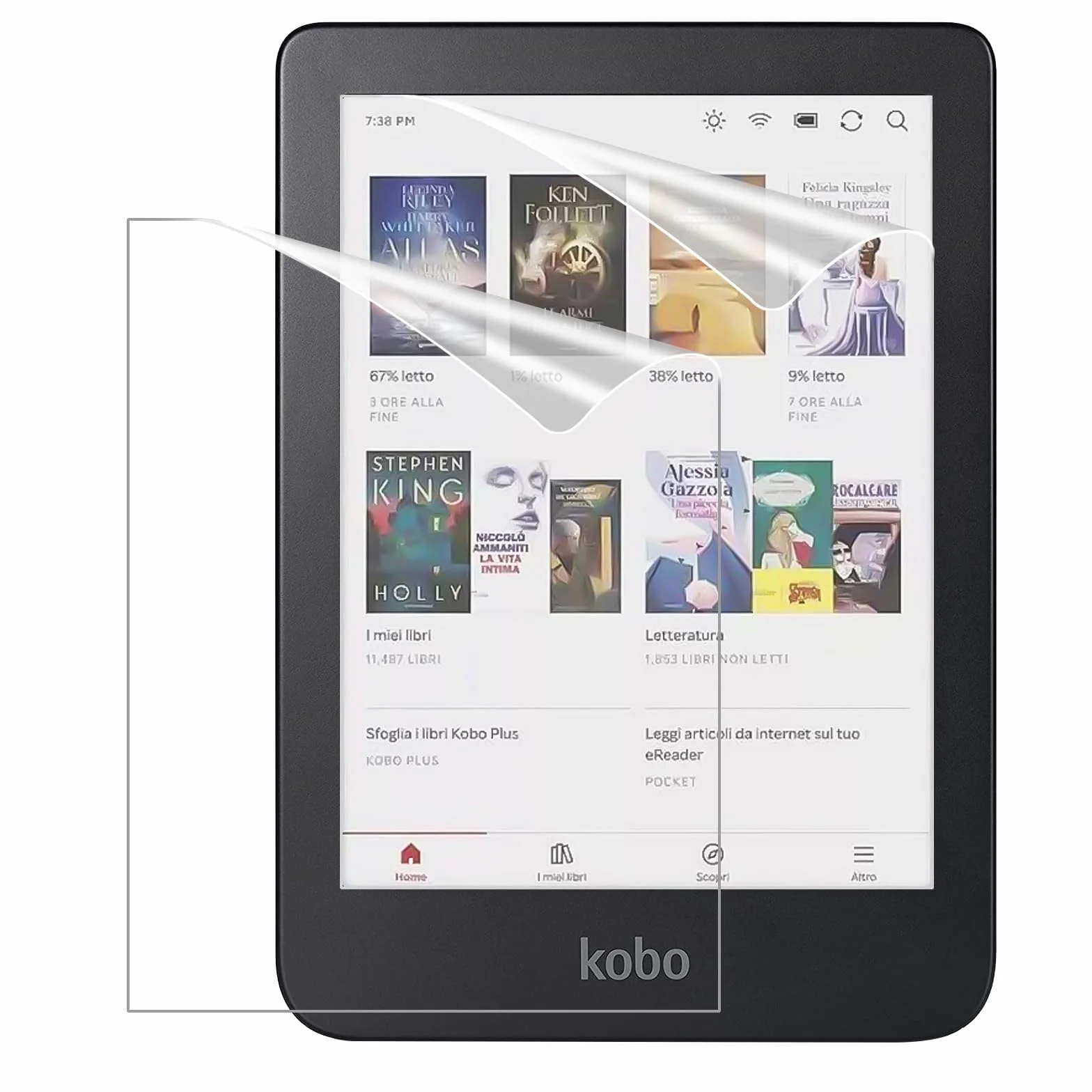 MoKo 2 Pezzi Pellicole Anti-Riflesso per Kobo Clara Colour & Clara BW 2024/2025, Pellicola Protettiva in PET Anti Graffio 6"