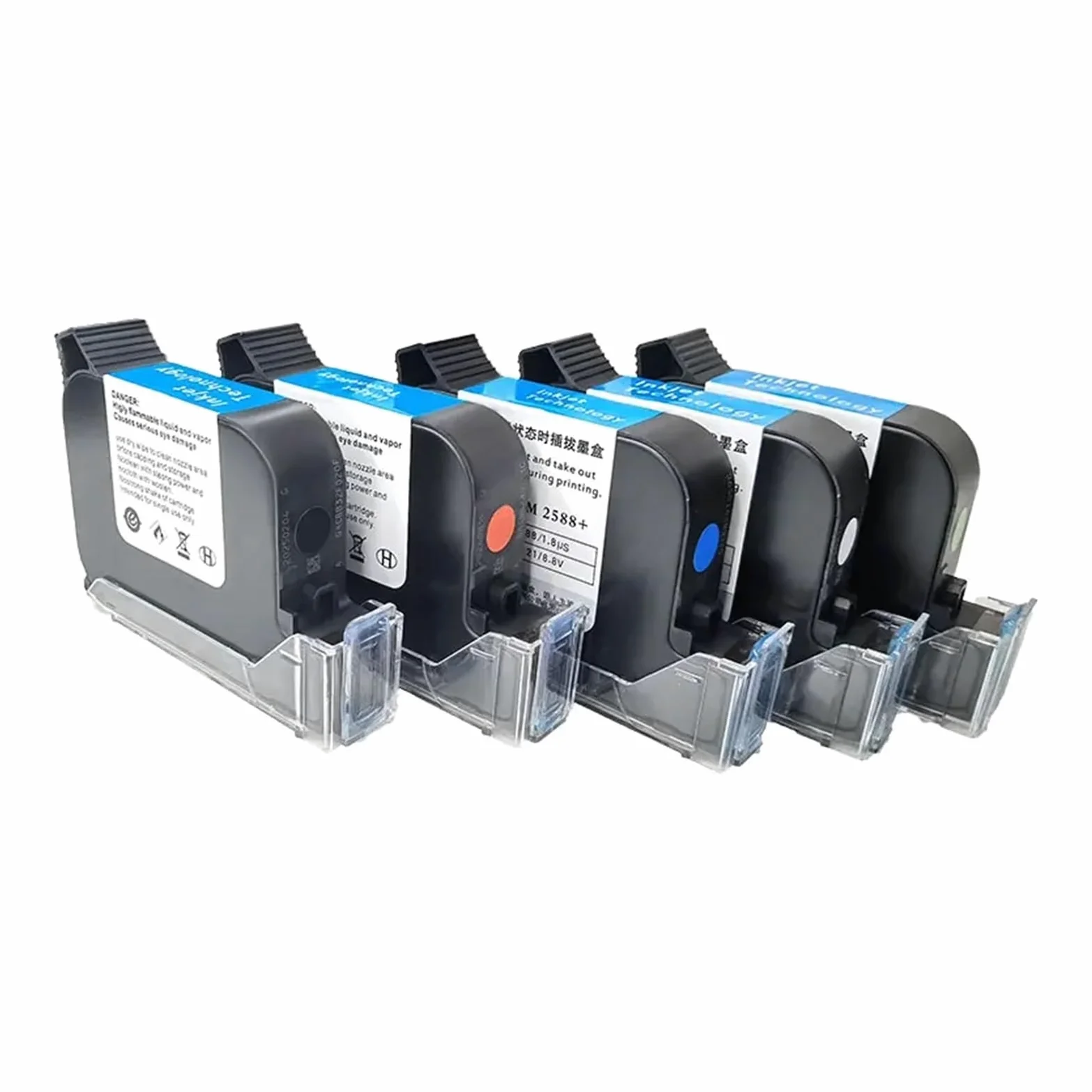 Cartuccia d'inchiostro 25,4 mm Altezza di stampa 2588 Nero Bianco Rosso Blu Universale ad asciugatura rapida for stampante a getto d'inchiostro Su Cartone, Legno(Black)