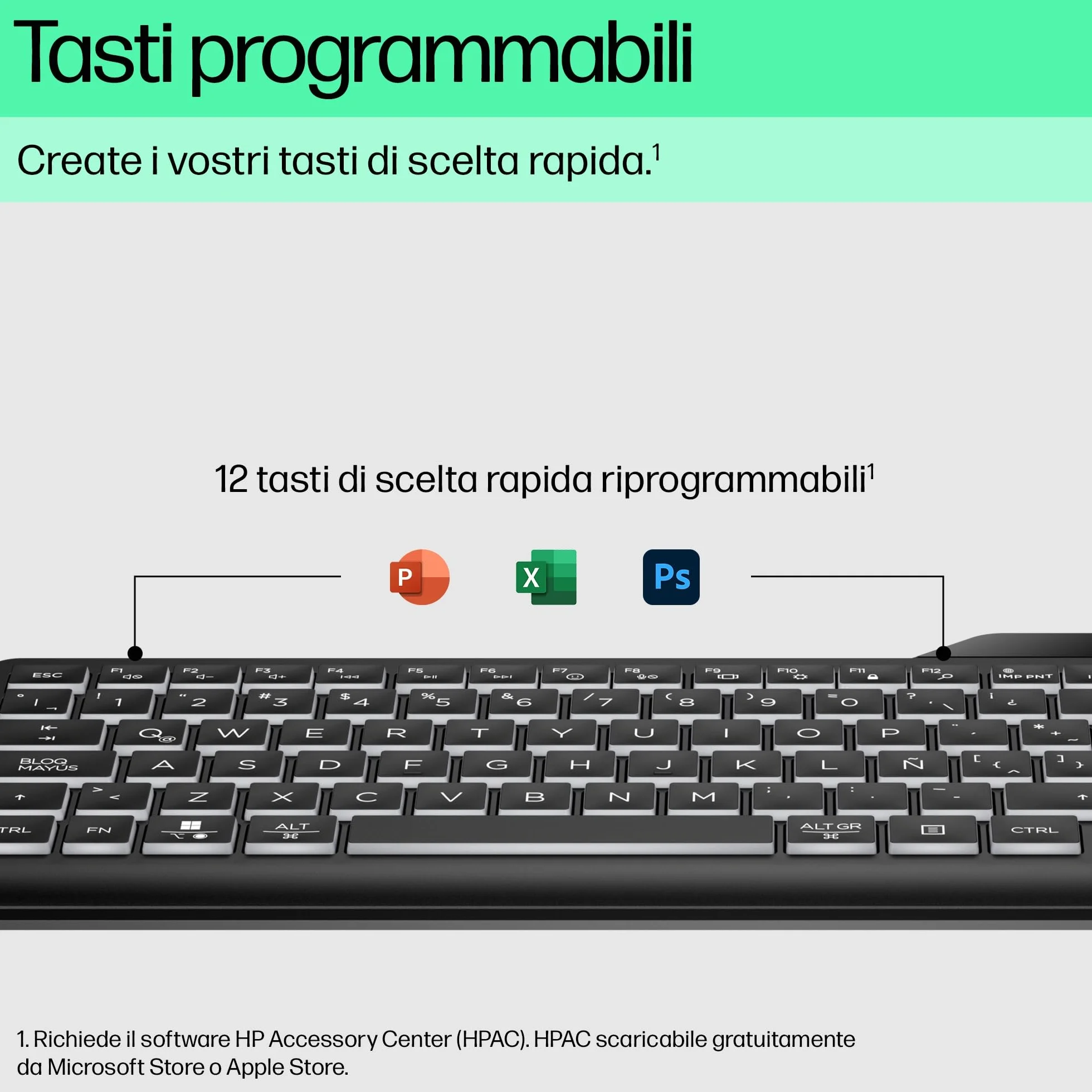 HP 400 Tastiera Cablata, Connessione tramite USB-C e con Adattatore USB-A, Qwerty, 12 Tasti Programmabili, Retroilluminazione, Compatibile con Windows 10 e 11, Chrome OS, MacOS, Nera