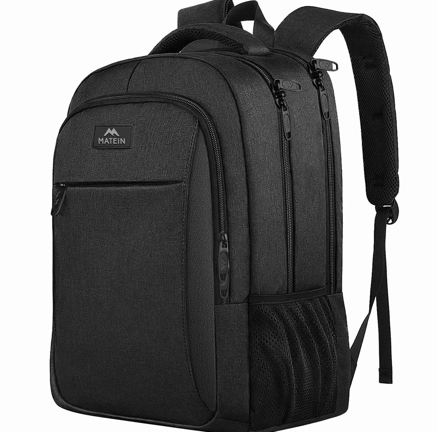 MATEIN Zaino Uomo 15.6 Pollici Porta PC Impermeabile Backpack Laptop Viaggio Nero