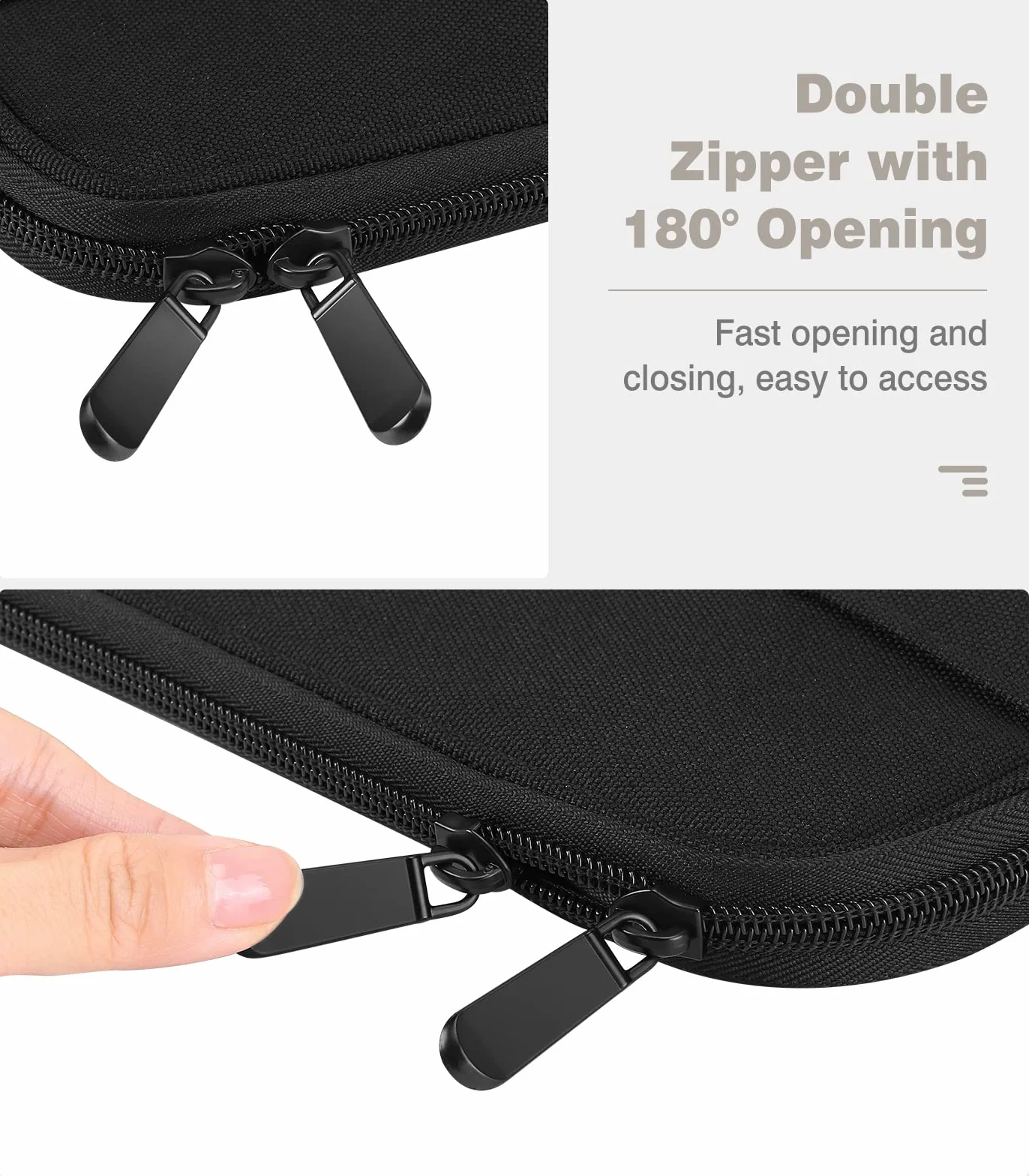 Dadanism 9-11" Custodia Borsa Protettiva per iPad (A16) 11", iPad Air 11" M4/M3, iPad Pro 11" M5/M4, iPad 10a Gen/Air 5 10,9", iPad 9/8/7a Gen 10,2", Galaxy Tab A11+ 11", Tab M11 11", Nero