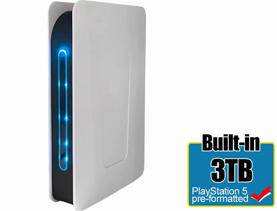 PRO-T5 Series - Hard disk esterno da 3 TB, USB 3.0, per console di gioco PS5, colore: Bianco
