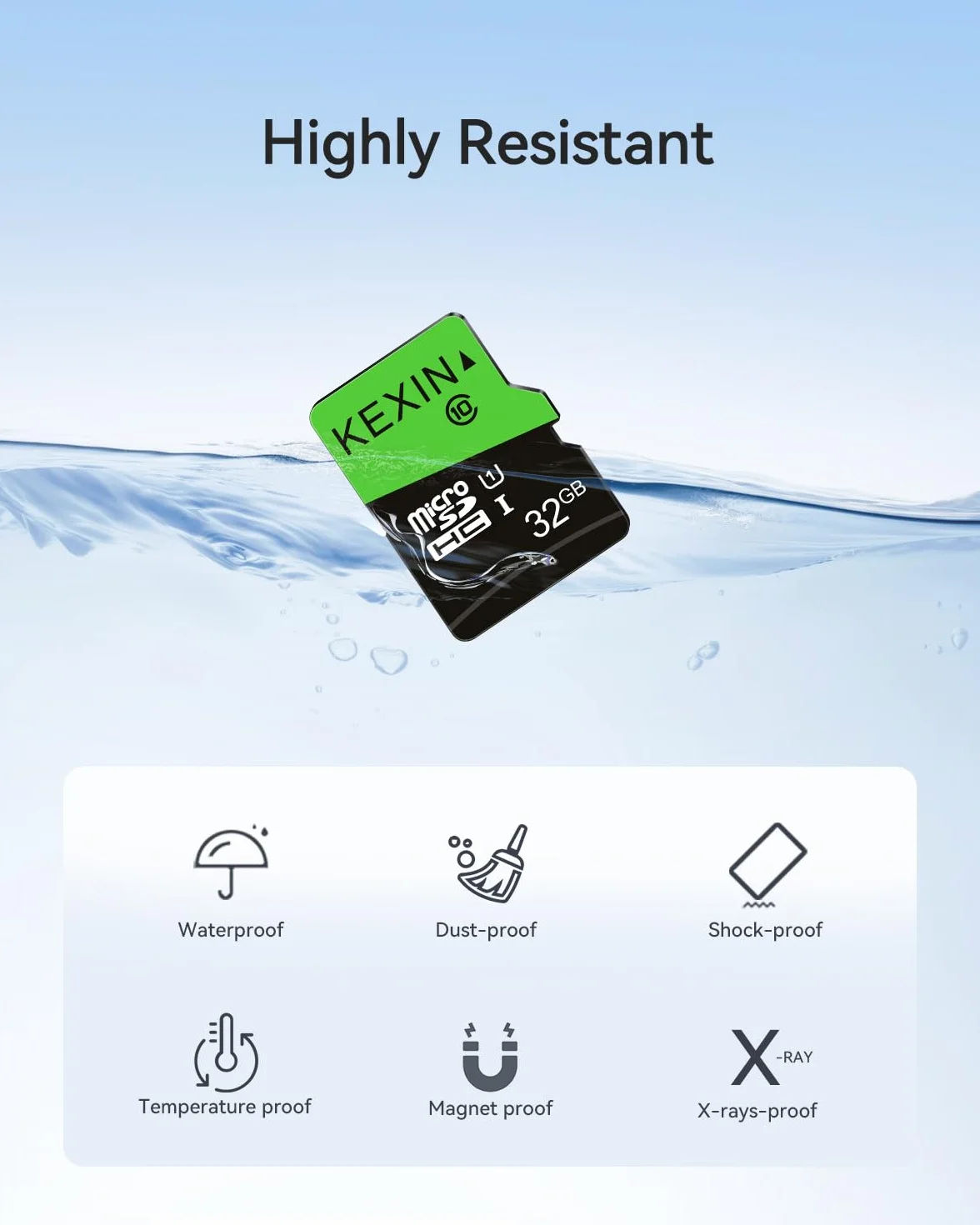 KEXIN Micro SD 32GB, Scheda Micro SD 3 Pezzi, Scheda di Memoria microSDHC e Adattatore SD, U1, C10 Micro SD Card Confezione da 3