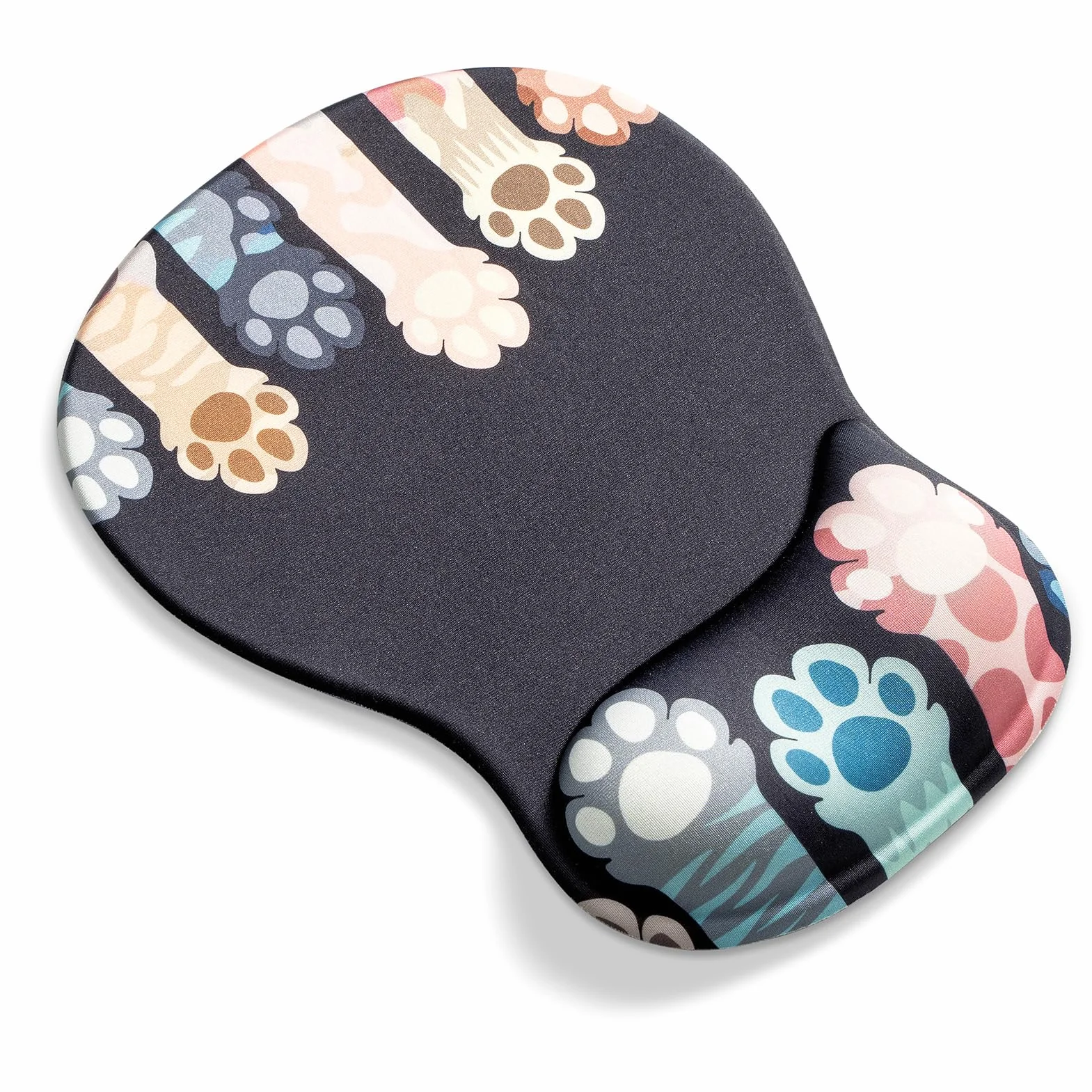 AOKSUNOVA Mouse Pad in Gel Ergonomico con Motivo Gatto, Poggiapolsi con Cuscinetto in Gel