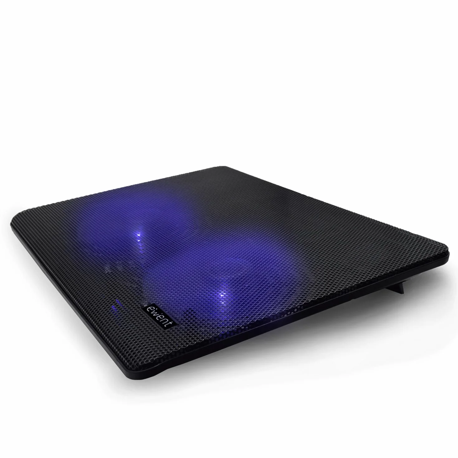 Ewent EW1256 Pad di raffreddamento a 2 ventole per Notebook fino a 17", Nero 34 x 25 x 2 cm