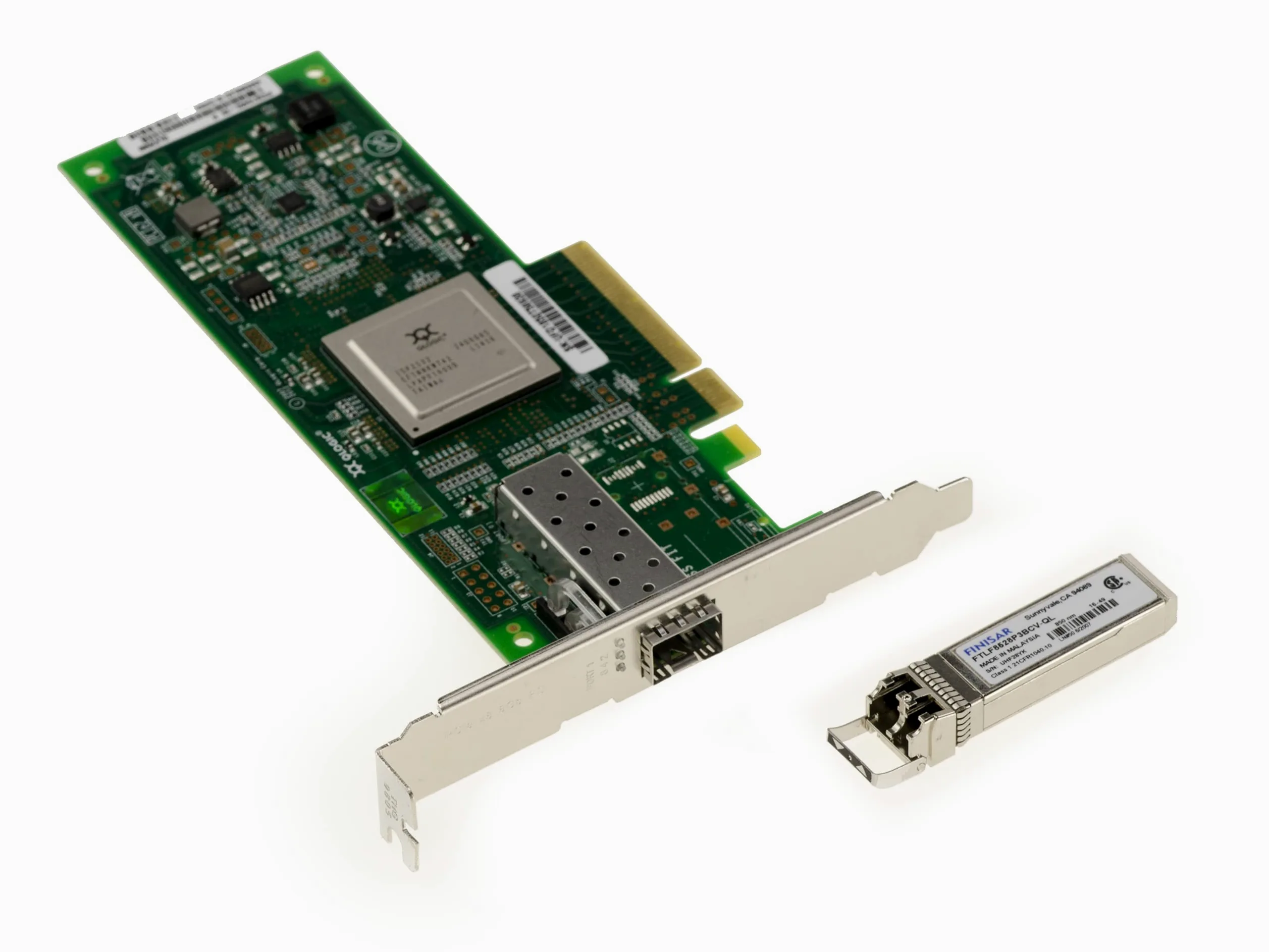 KALEA-INFORMATIQUE Scheda controller PCIe QLOGIC QLE2560 8G Fibra SFP+ LAN con modulo 850nm SFP+ LC MMF in dotazione