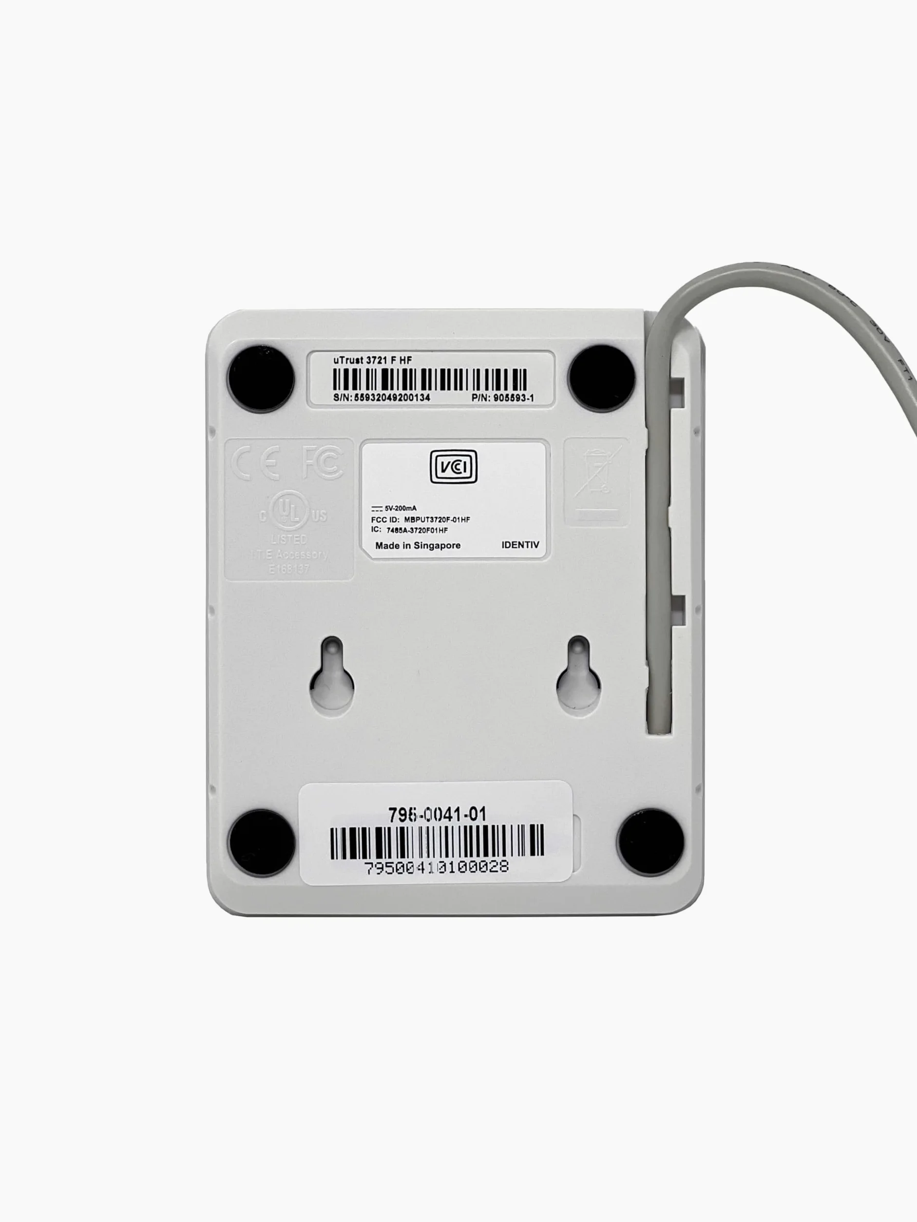 utrust 3721 F - Lettore multi-ISO con emulazione della tastiera USB 2.0/13,56 MHz / ISO14443 e ISO15693 / CCID
