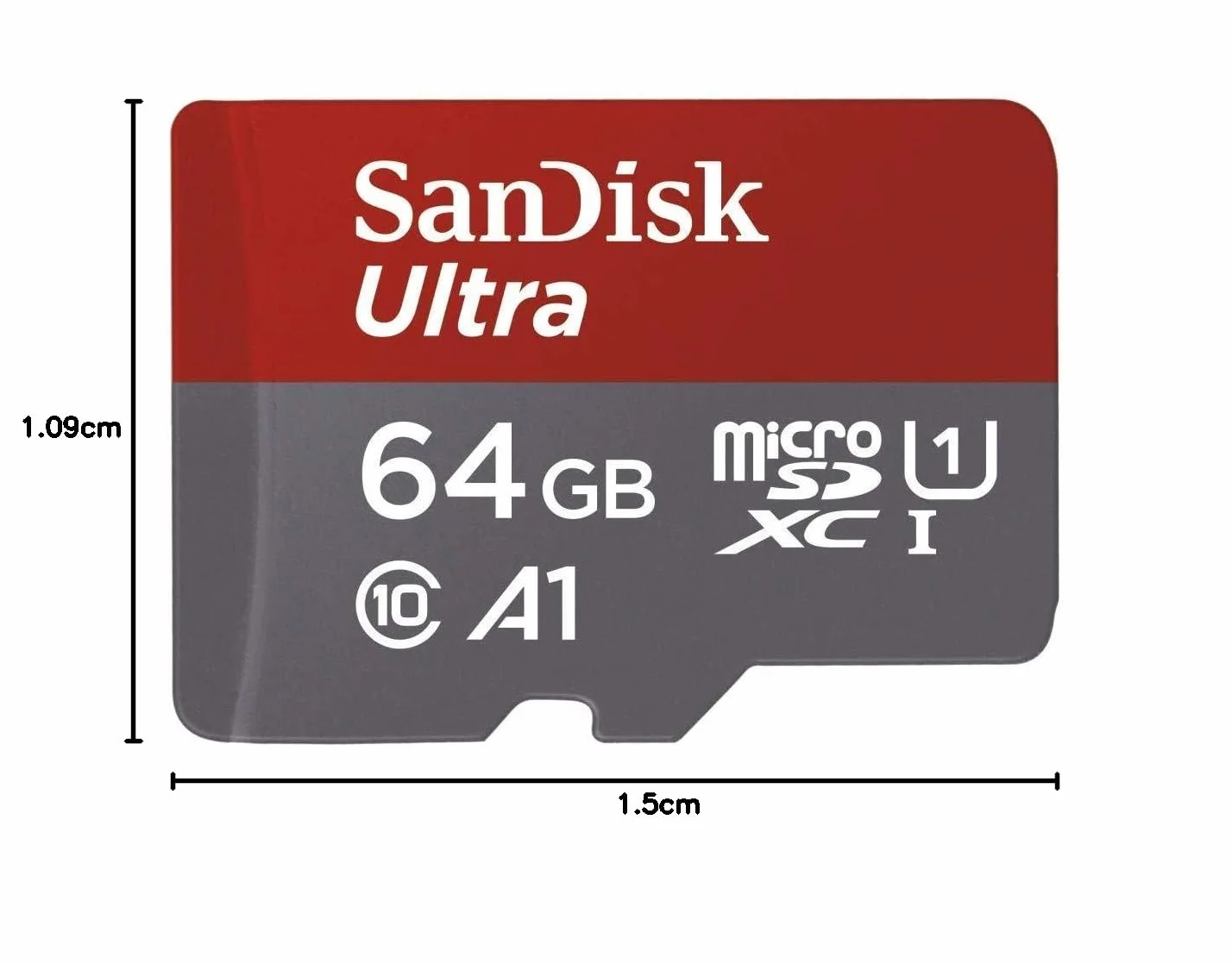 SanDisk Ultra 64 GB microSDXC Memory Card + SD Adapter with A1 App Performance Up to 100 MB/s, Class 10, U1