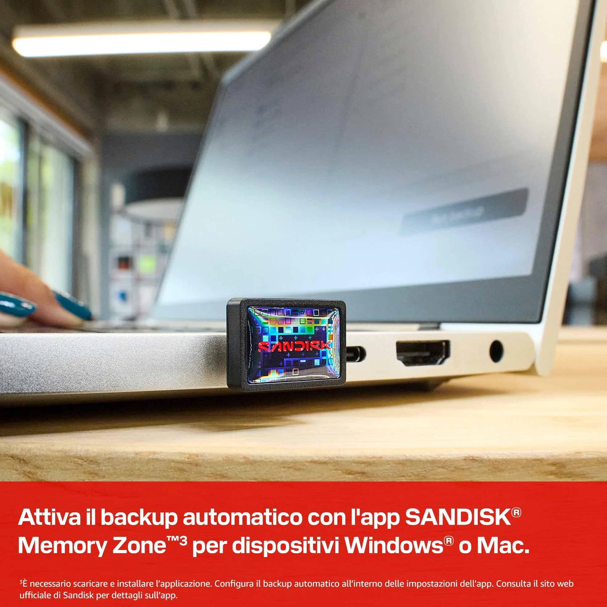 SANDISK Extreme Fit, Unità Flash USB-C 256 GB (Velocità di lettura fino a 400 MB/s, USB 3.2 Gen 1, USB Type-C, storage plug-and-stay, l'app SANDISK Memory Zone)