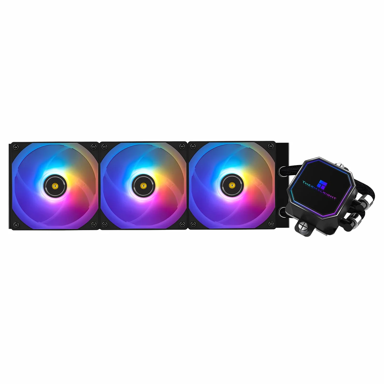 Thermalright Frozen Prism 360 Black ARGB- Radiatore ad acqua CPU ARGB con doppia ventola PWM, velocità di rotazione 2800RPM, per AM4/AM5, Intel LGA1150/1155/1200/1700/1851