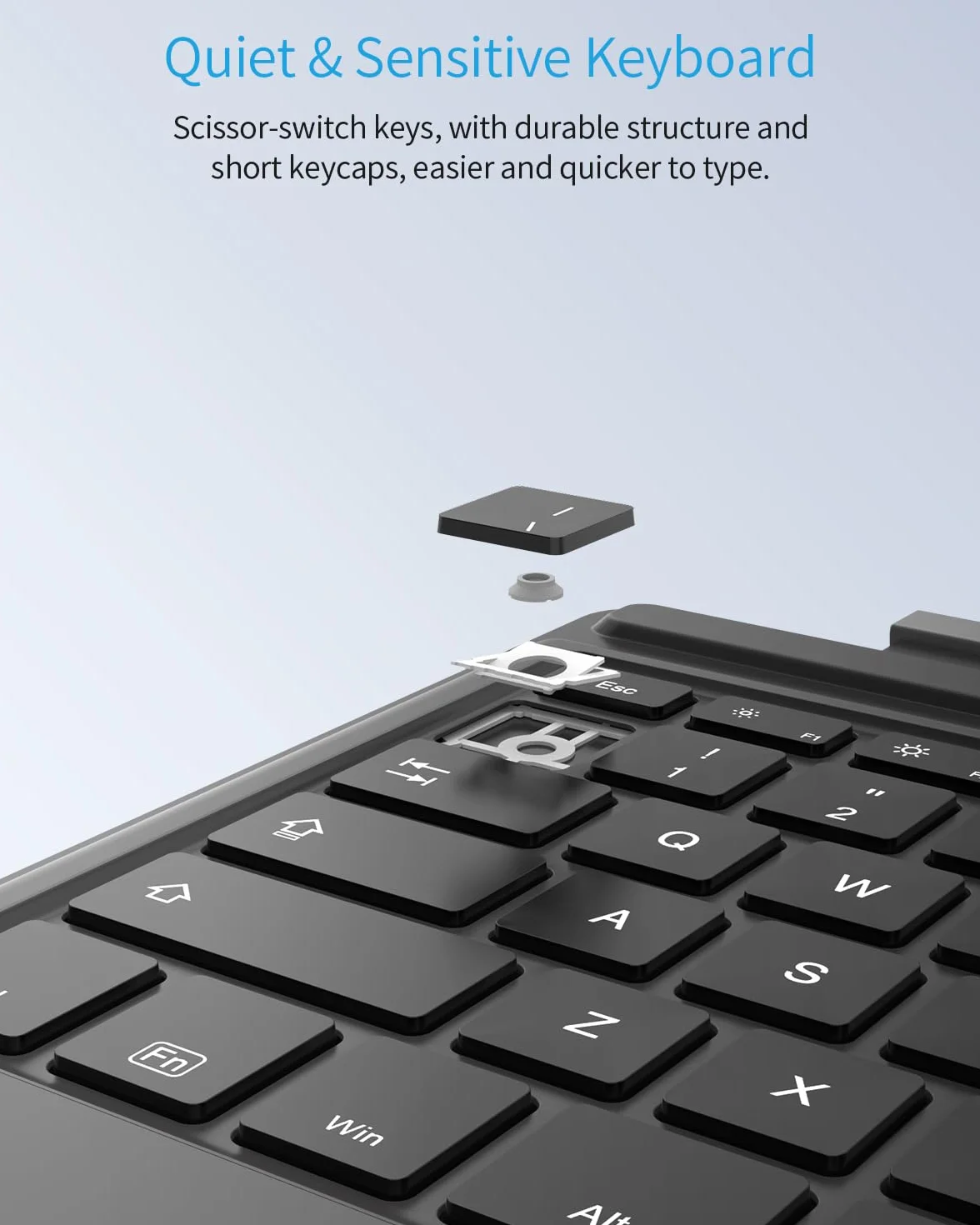 TiMOVO Tastiera Italiana per Microsoft Surface PRO 7 Plus/PRO 7/PRO 6/PRO 5/PRO 4/PRO 3, QWERTY Tastiera Bluetooth con Retroilluminazione a 7 Colori, Luminosità Regolabile, Grigio