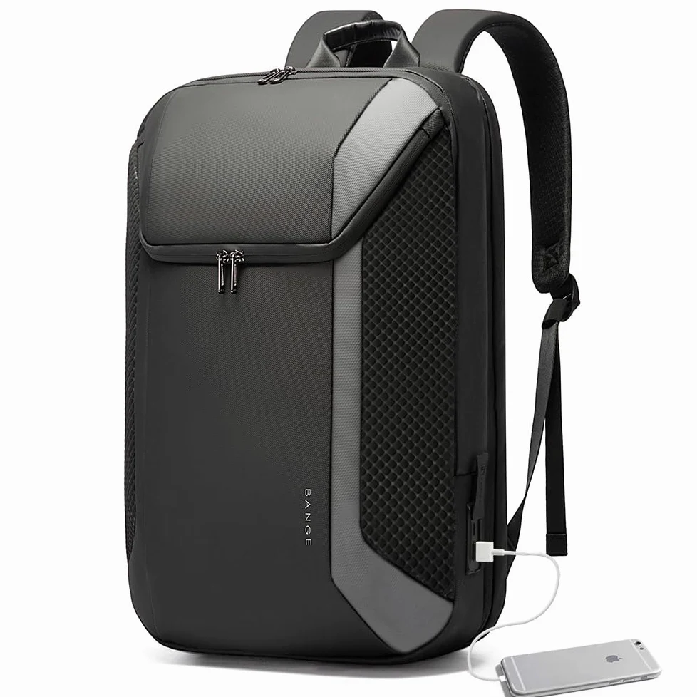 BG FUTURE AESTHETICS BANGE Smart Business Zaino da viaggio impermeabile con porta di ricarica 3.0 per uomini e donne